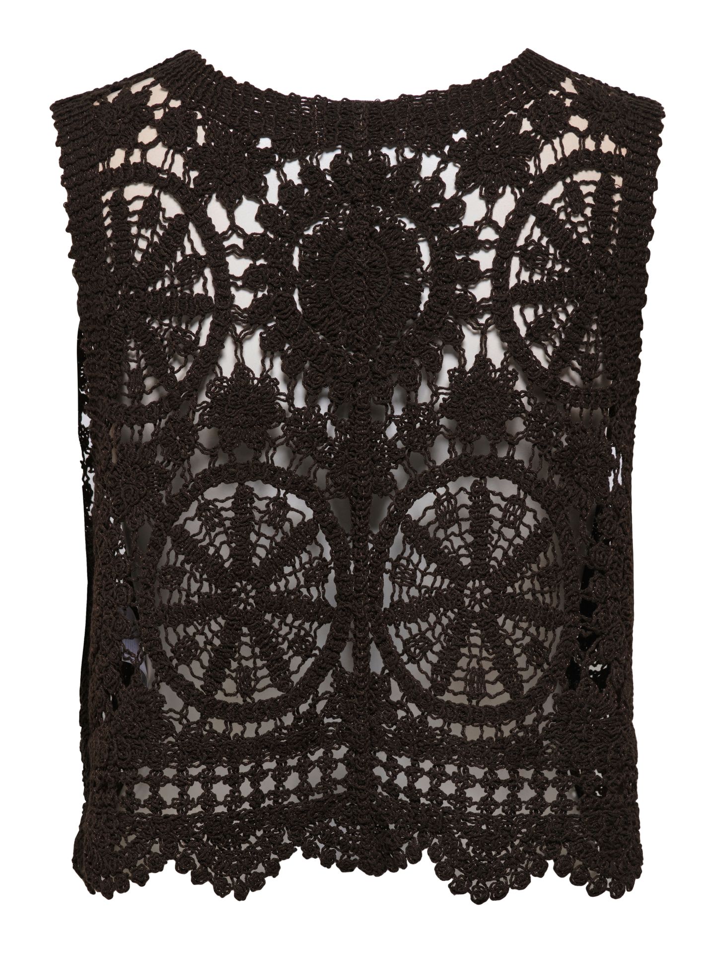 JDY JDYVIC S/L V-NECK TIE VEST KNT Chocolate Torte 2900165957011