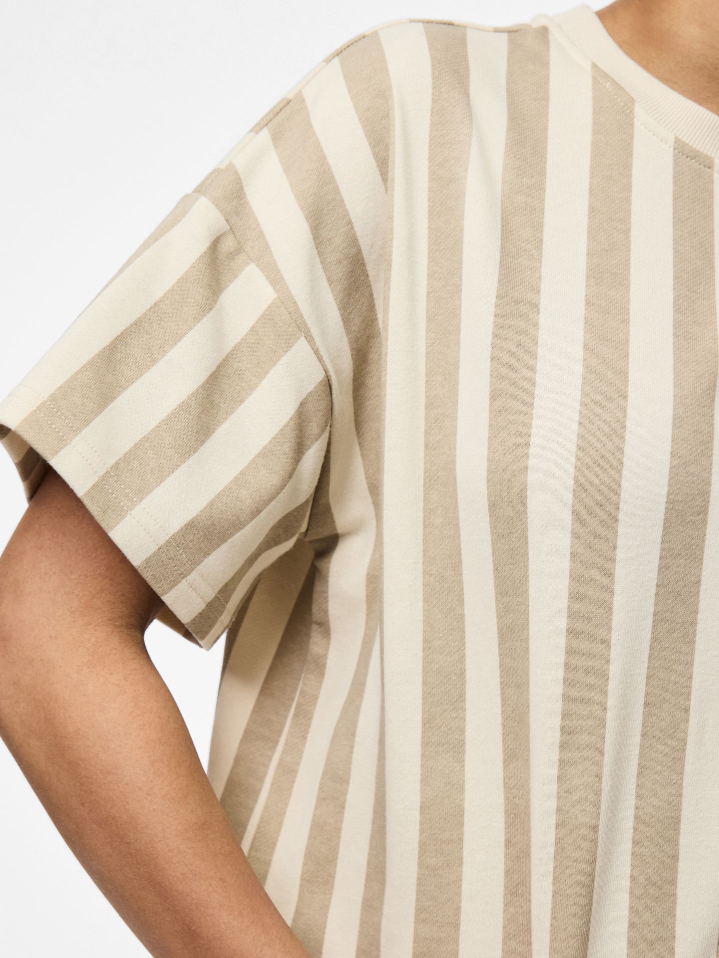 Pieces PCCHILLI SUMMER 2/4 SWT STRPE UB NO Silver Mink/NEW CLOUD DANCER 2900156124019