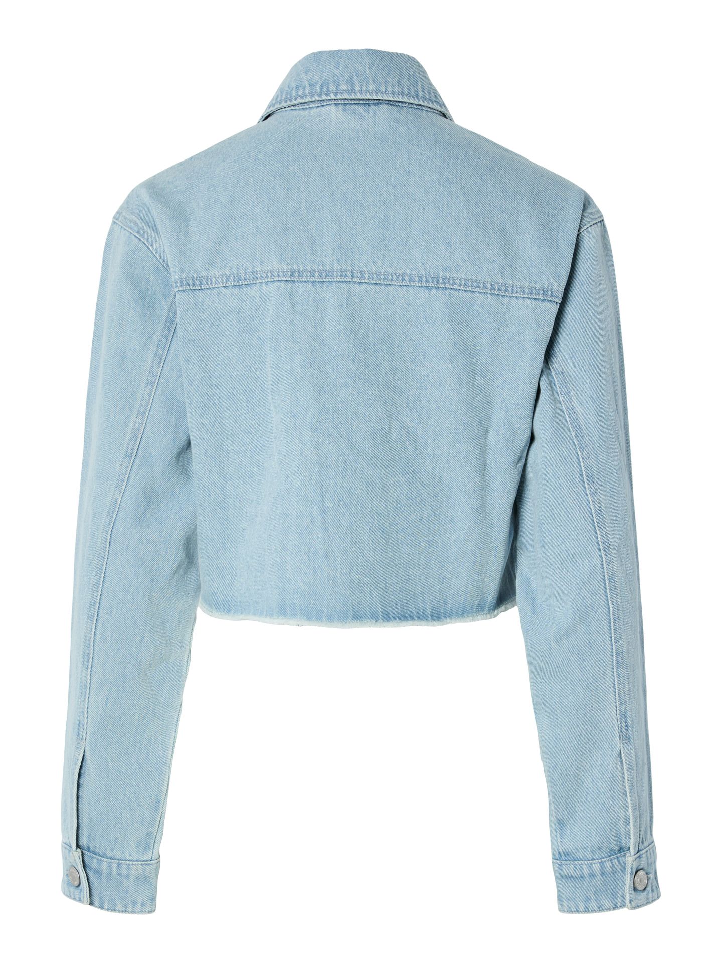 Pieces PCFAY CROPPED DENIM JACKET Light Blue Denim 2900156131055