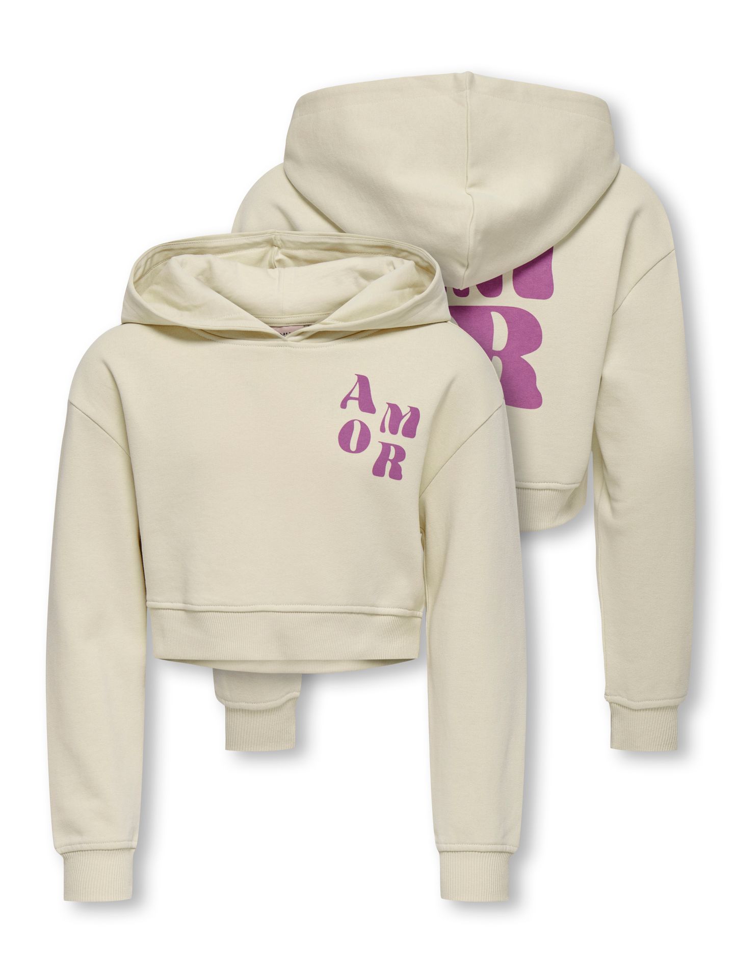 Only KOGDITTE LIFE LOVE/AMOUR LS HOOD CS Birch/W. Melange 2900156147049