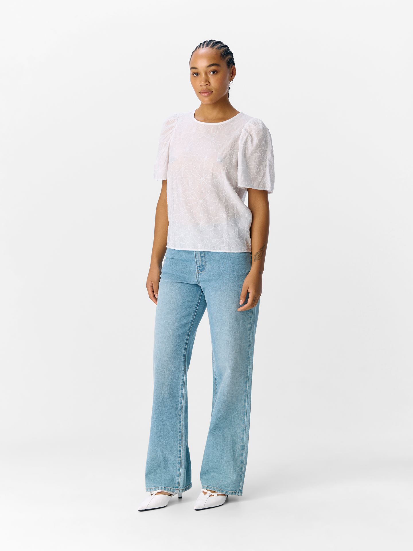 Object OBJILLY S/S RE O-NECK TOP 138 Cloud Dancer 2900156153040