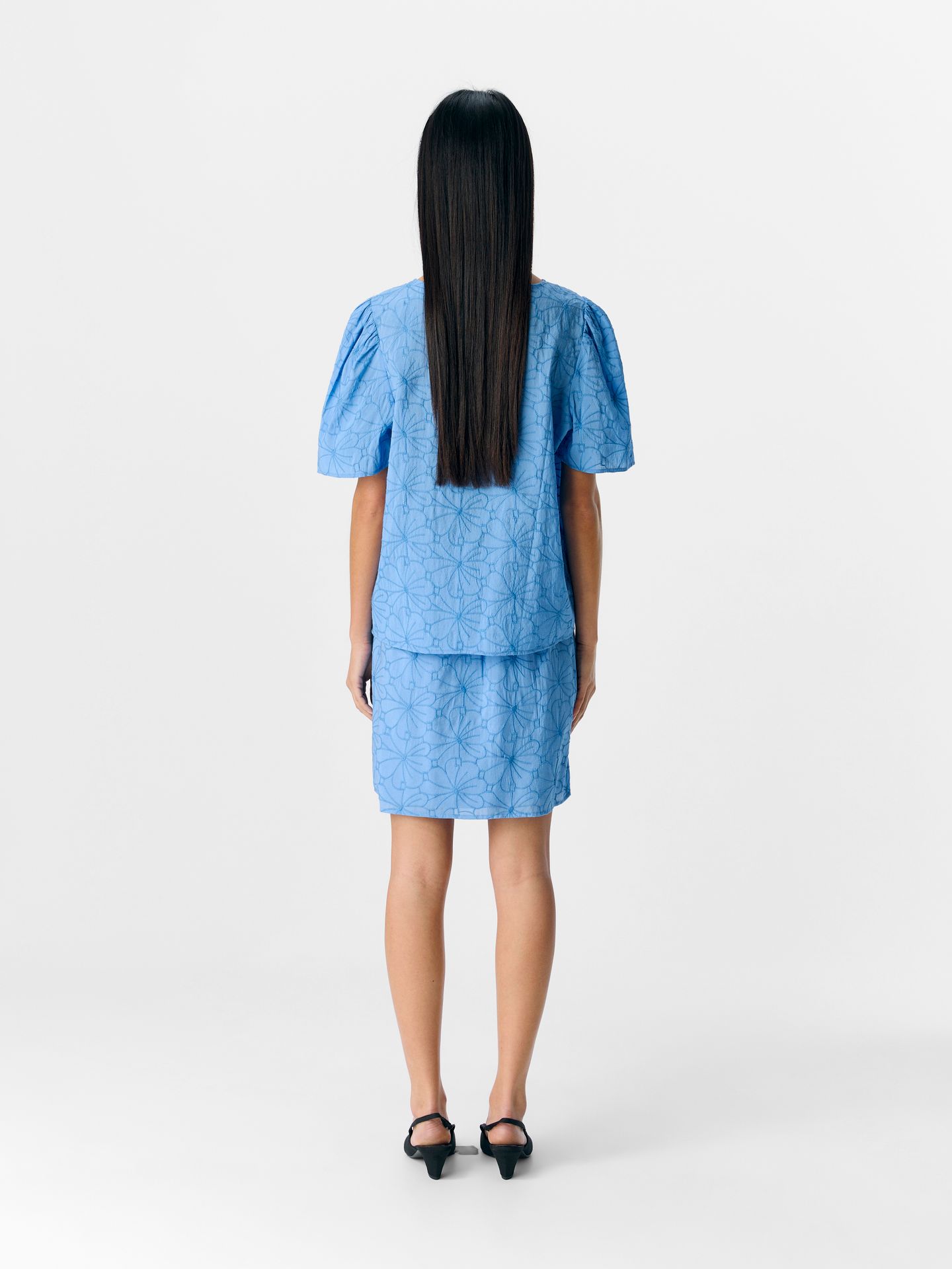 Object OBJILLY S/S RE O-NECK TOP 138 Cornflower Blue 2900156173024