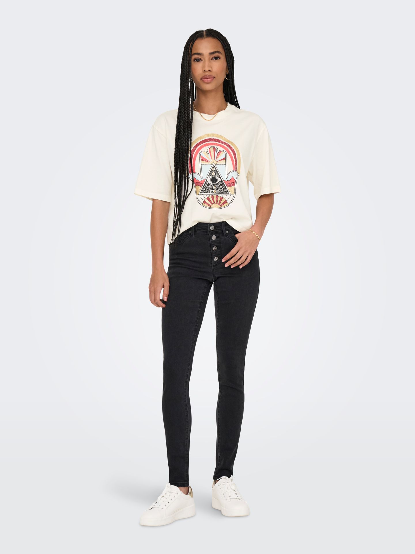 JDY JDYCARLA S/S WASHED PRINT TOP JRS Cloud Dancer/Ponderose 2900156189032 JDY JDYCARLA S/S WASHED PRINT TOP JRS Cloud Dancer/Ponderose 2900156189032