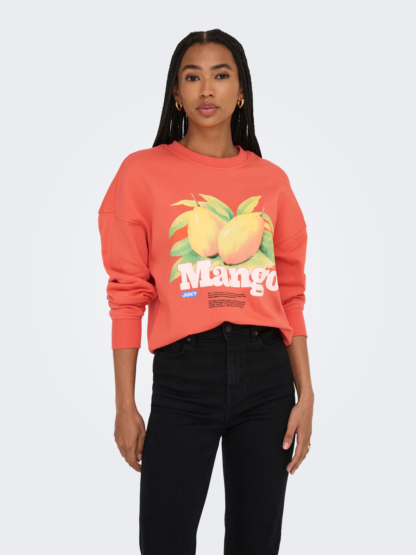 Only ONLPHILEA L/S FRUIT O-NECK UB SWT Nasturtium/Mango 2900156209020