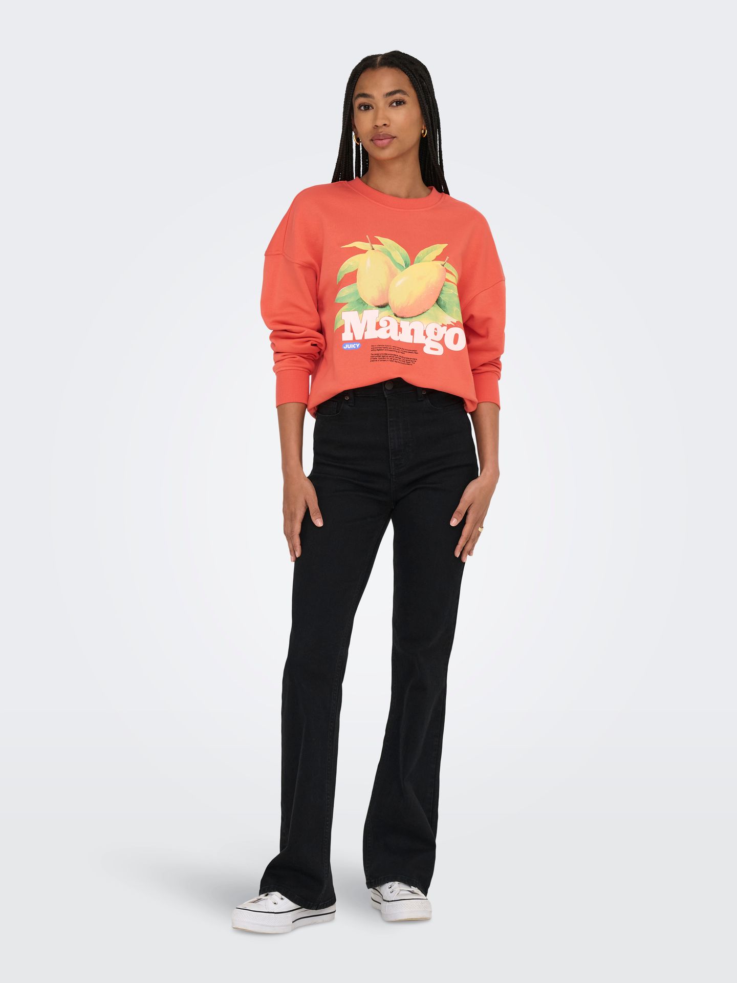 Only ONLPHILEA L/S FRUIT O-NECK UB SWT Nasturtium/Mango 2900156209020