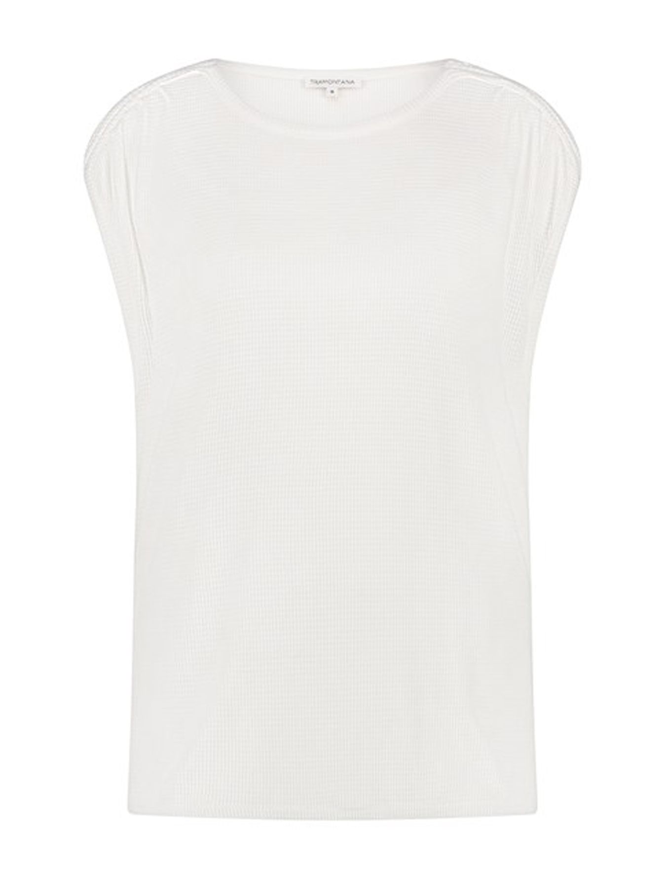 Tramontana Pique Cap-Sleeved Top Off White 001100 00113104-EKA26012900000018