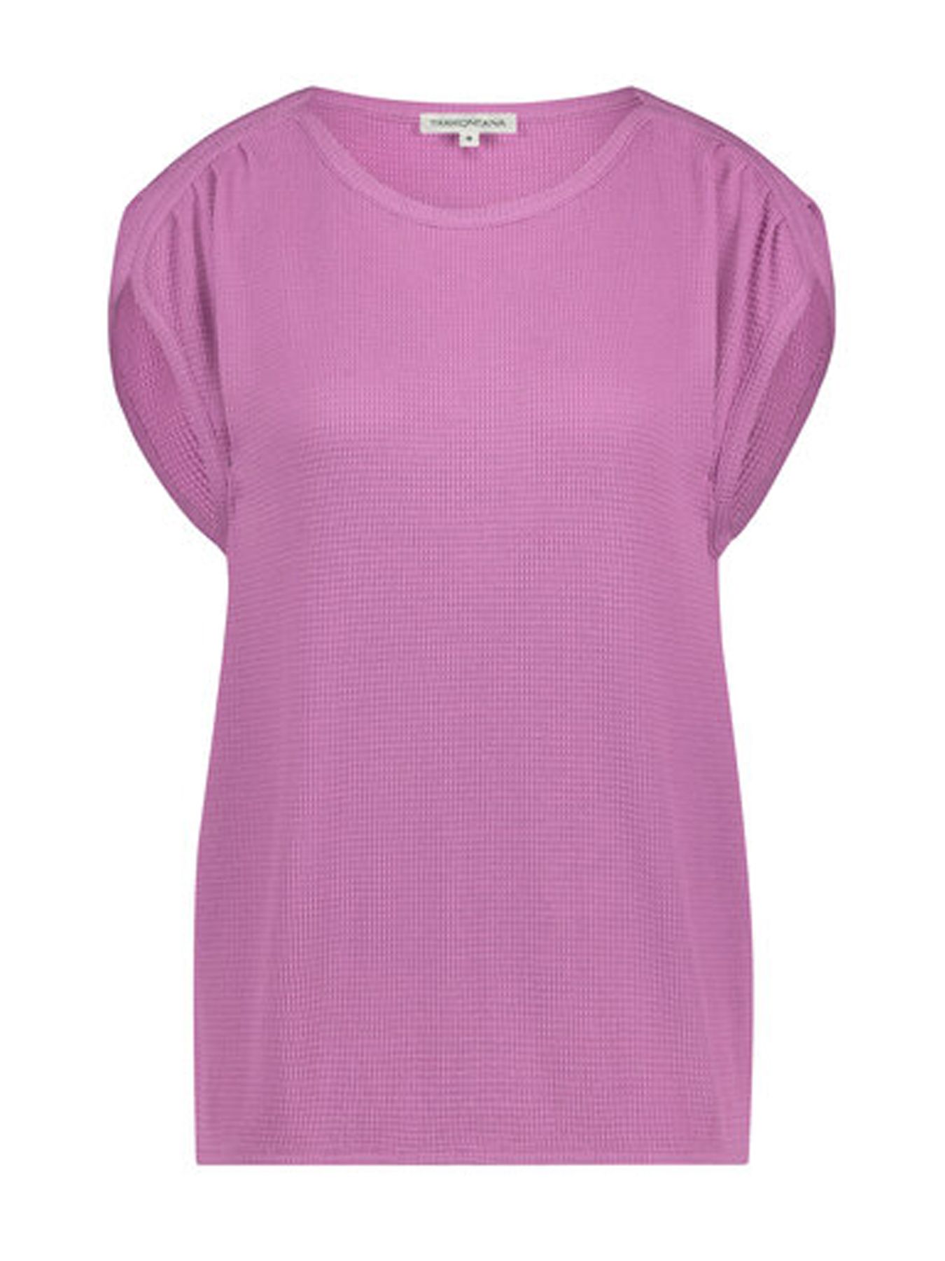 Tramontana Pique Cap-Sleeved Top Violet Rose 004270 00113104-EKA26012900000043