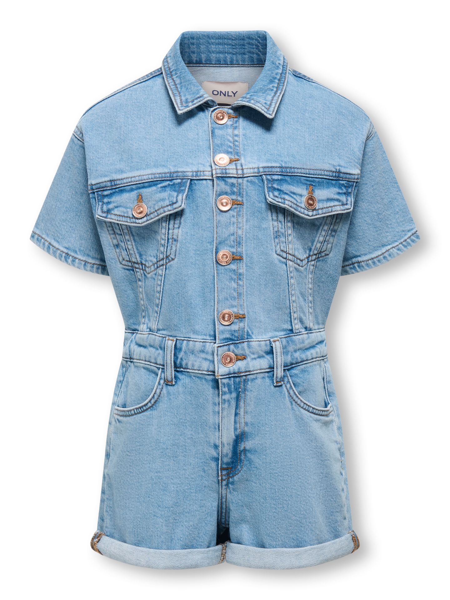 Only KOGCASTEL S/S PLAYSUIT DNM AZG Medium Blue Denim 2900156260038