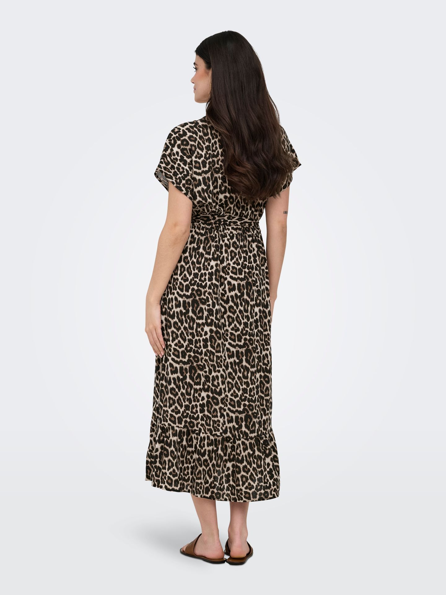 Only ONLZILLA ADELE LIFE SS LONG DRESS W Timber Wolf/631 WILDLIFE 2900165315033