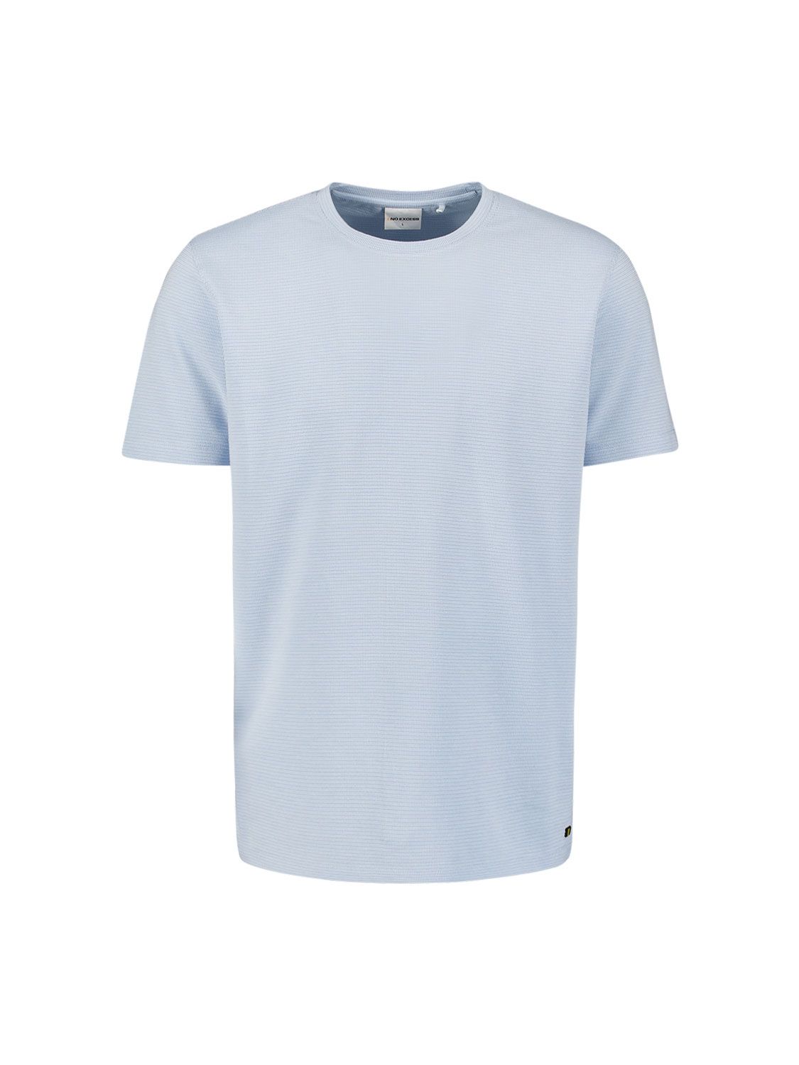 No Excess T-Shirt Crewneck Solid Relief Knit 134 sky 00113164-EKA14000100000081