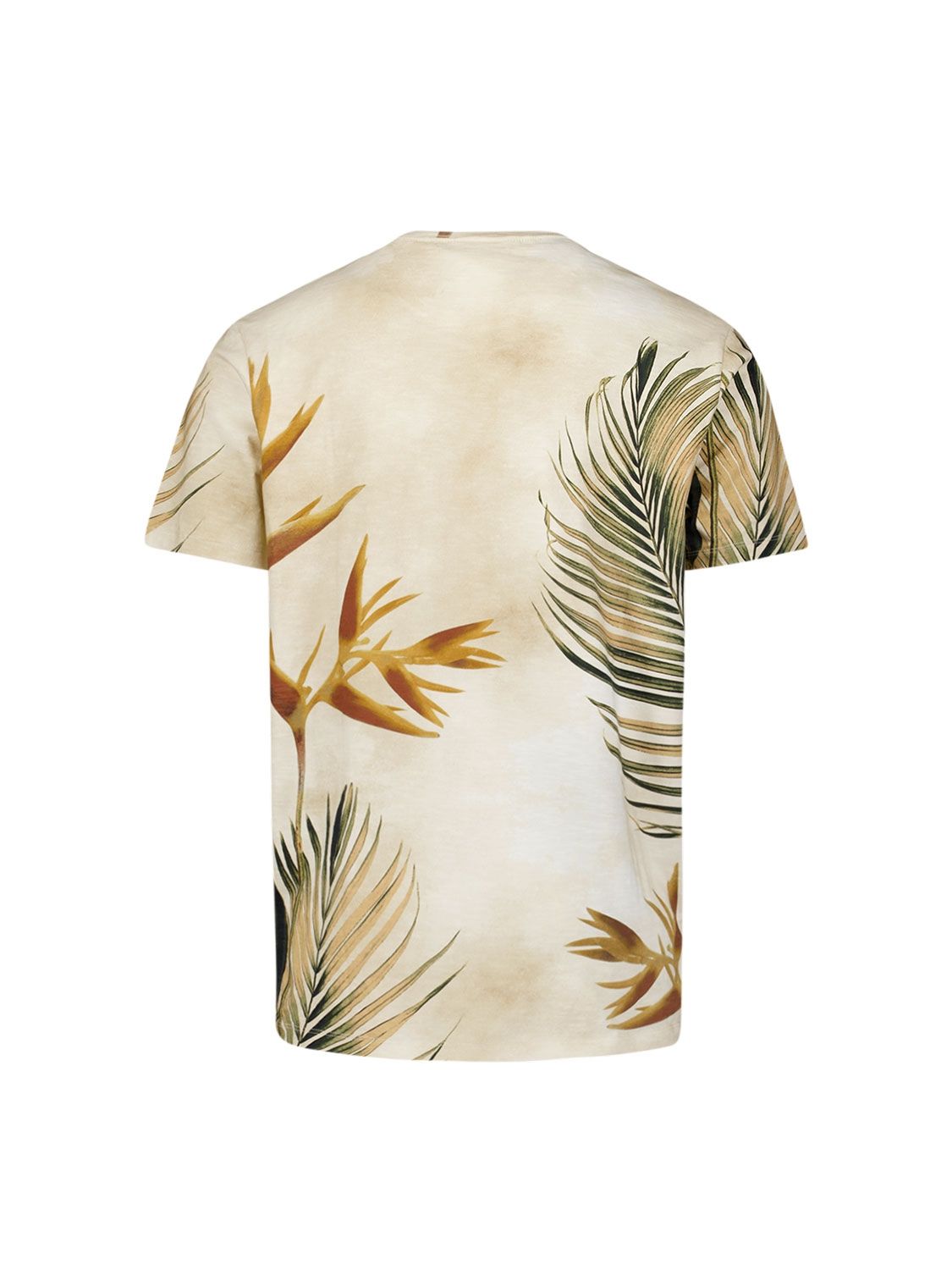 No Excess T-Shirt Crewneck Allover Printed Slub Garment Dyed 015 sand 2900156302073