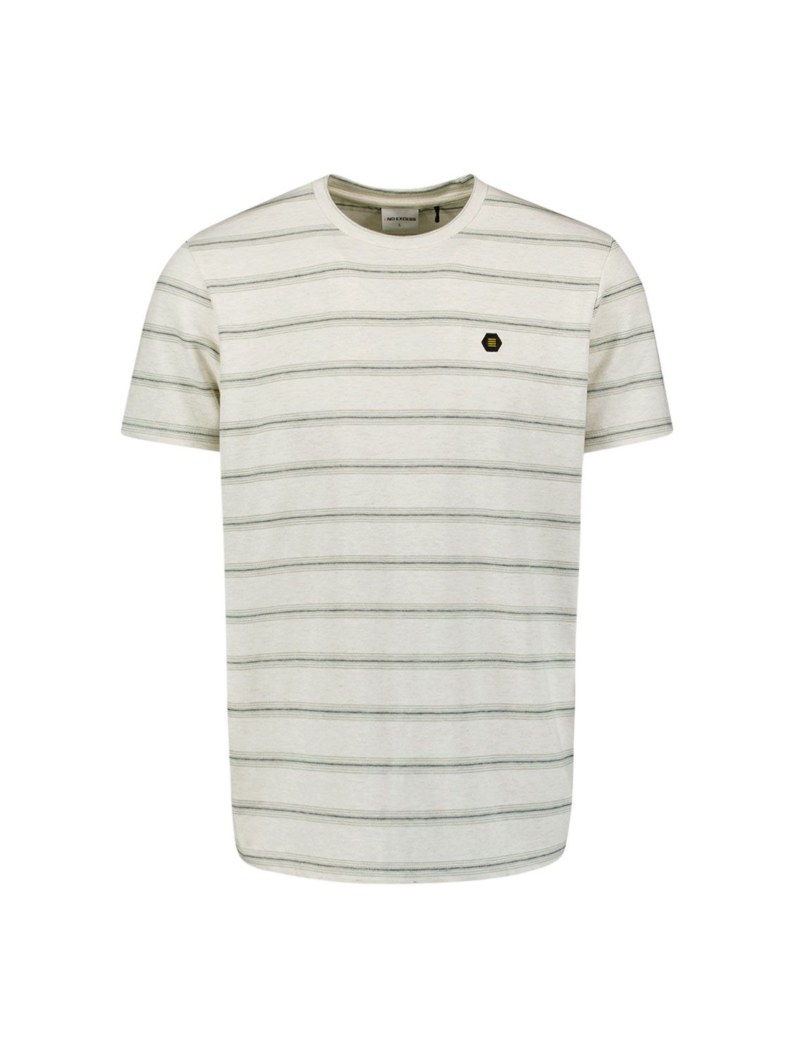 No Excess T-Shirt Crewneck Jacquard Stripe 011 offwhite 2900156303087