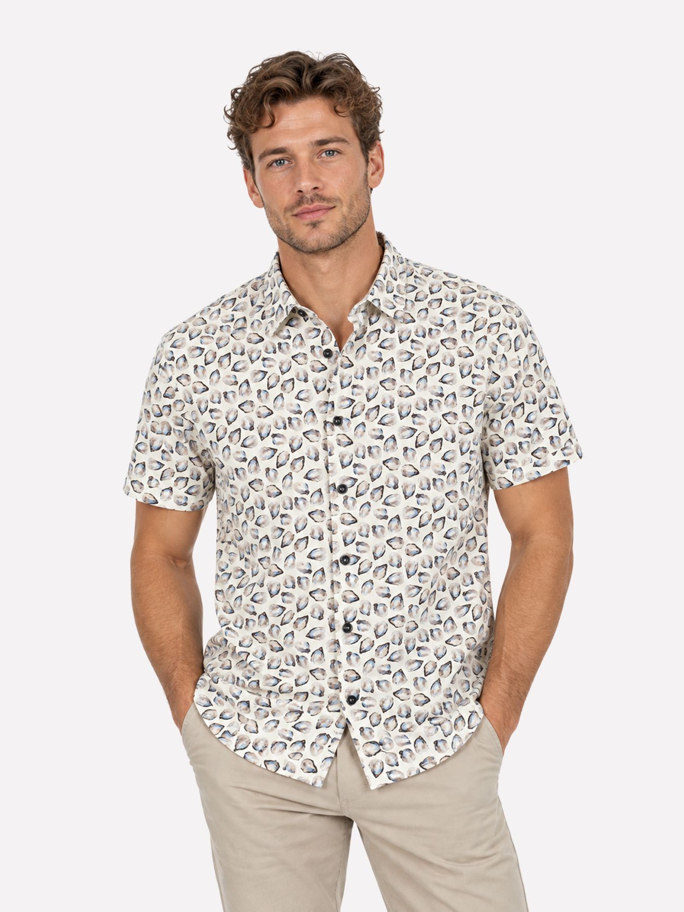 No Excess Shirt Short Sleeve Jersey Allover Printed 011 offwhite 00113168-EKA14000100000095