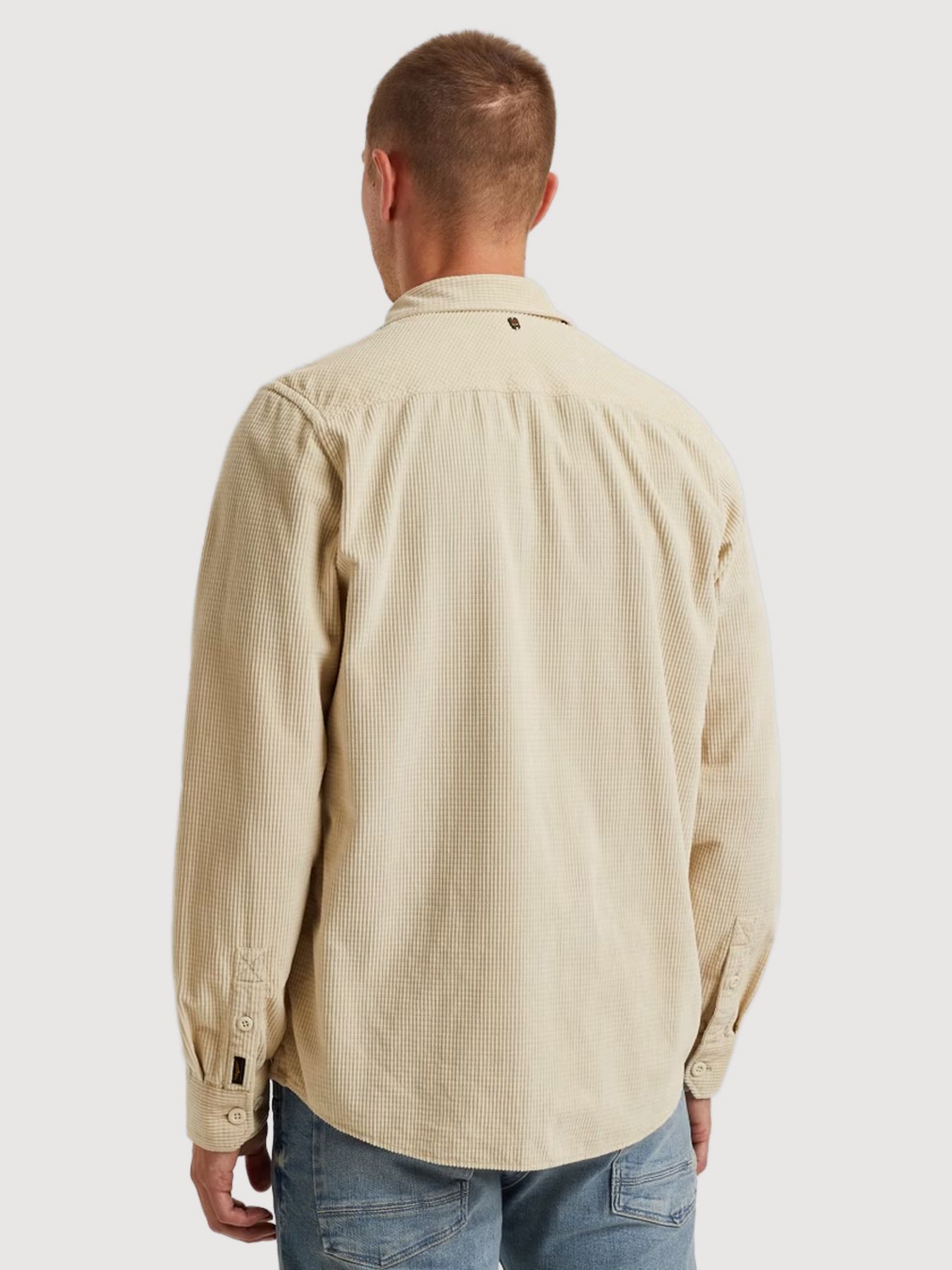 Pme Legend LONG SLEEVE SHIRT Dobby Cord Bone White 2900156363050