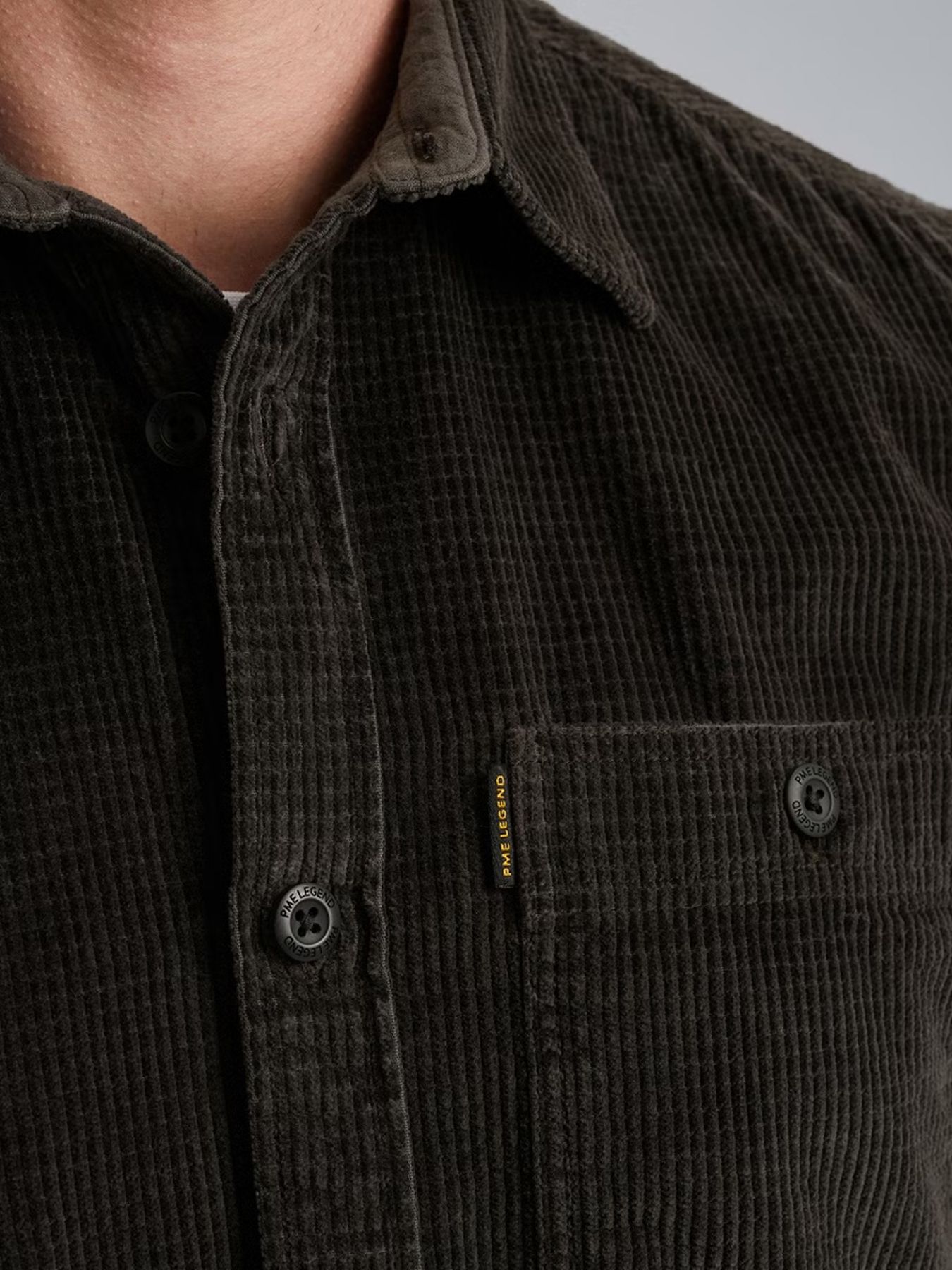 Pme Legend LONG SLEEVE SHIRT Dobby Cord Bristol Black 2900156364019