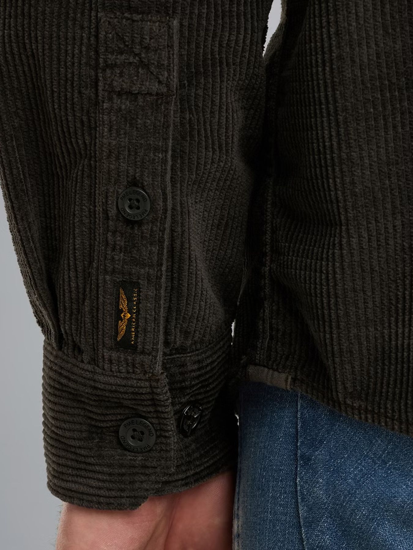 Pme Legend LONG SLEEVE SHIRT Dobby Cord Bristol Black 2900156364019