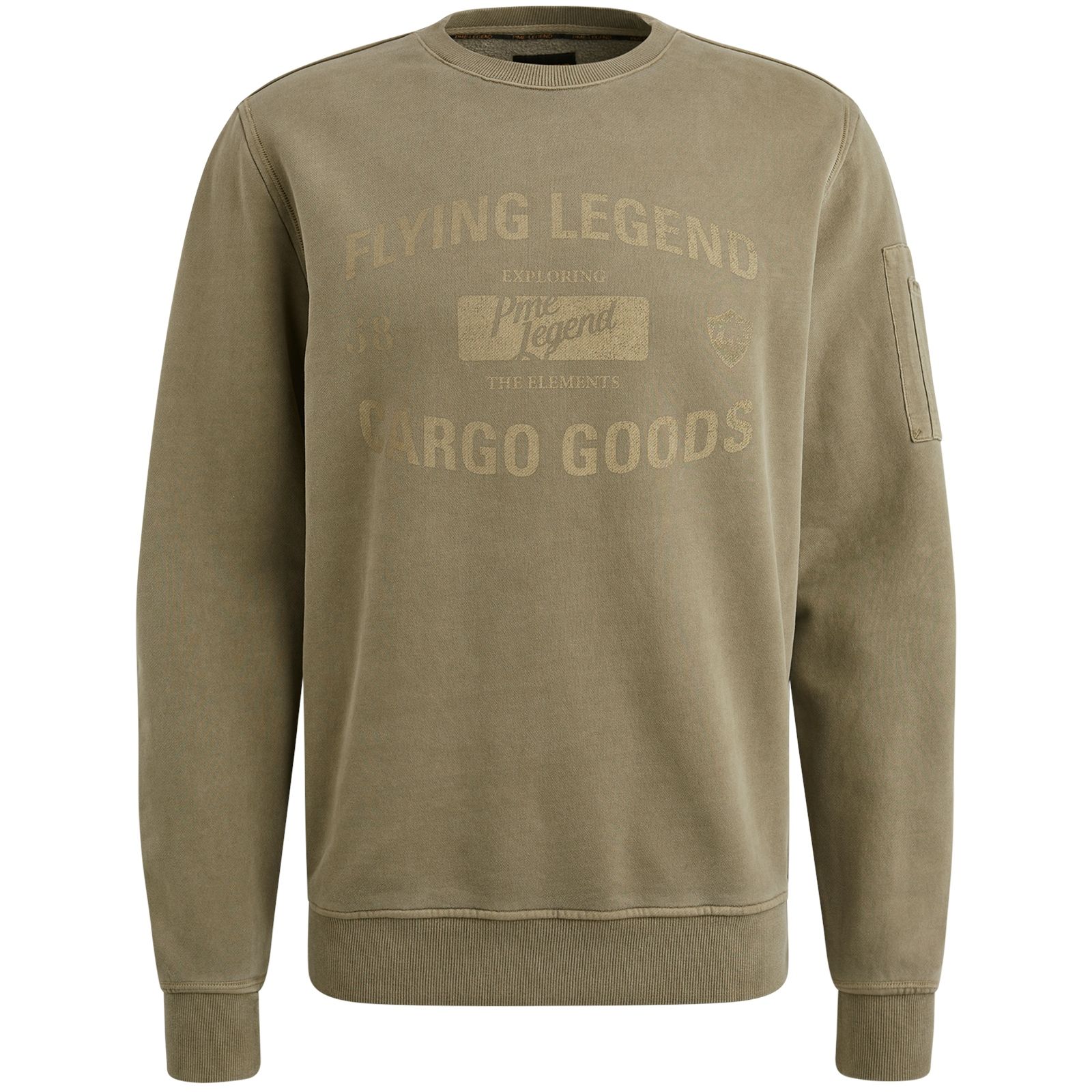 Pme Legend Crewneck peach fleece gd Dusky Green 00113214-6389