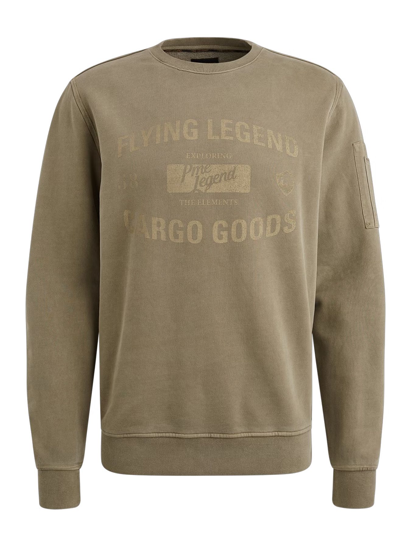 Pme Legend Crewneck peach fleece gd Dusky Green 2900156373011