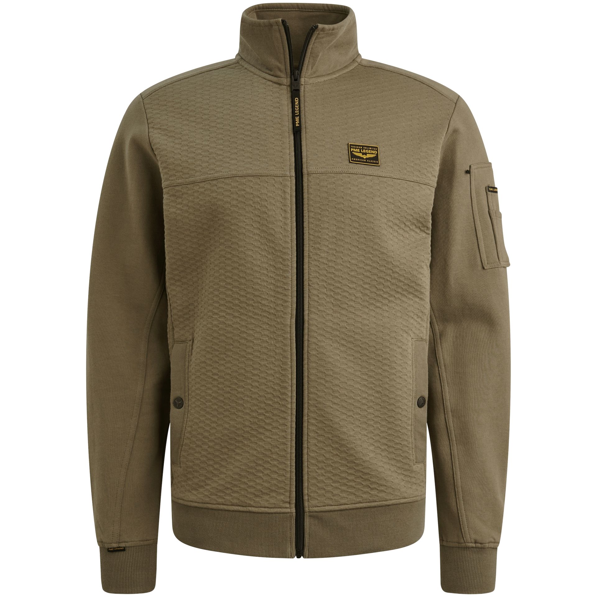 Pme Legend Zip jacket jacquard interlock swea Dusky Green 00113216-6389