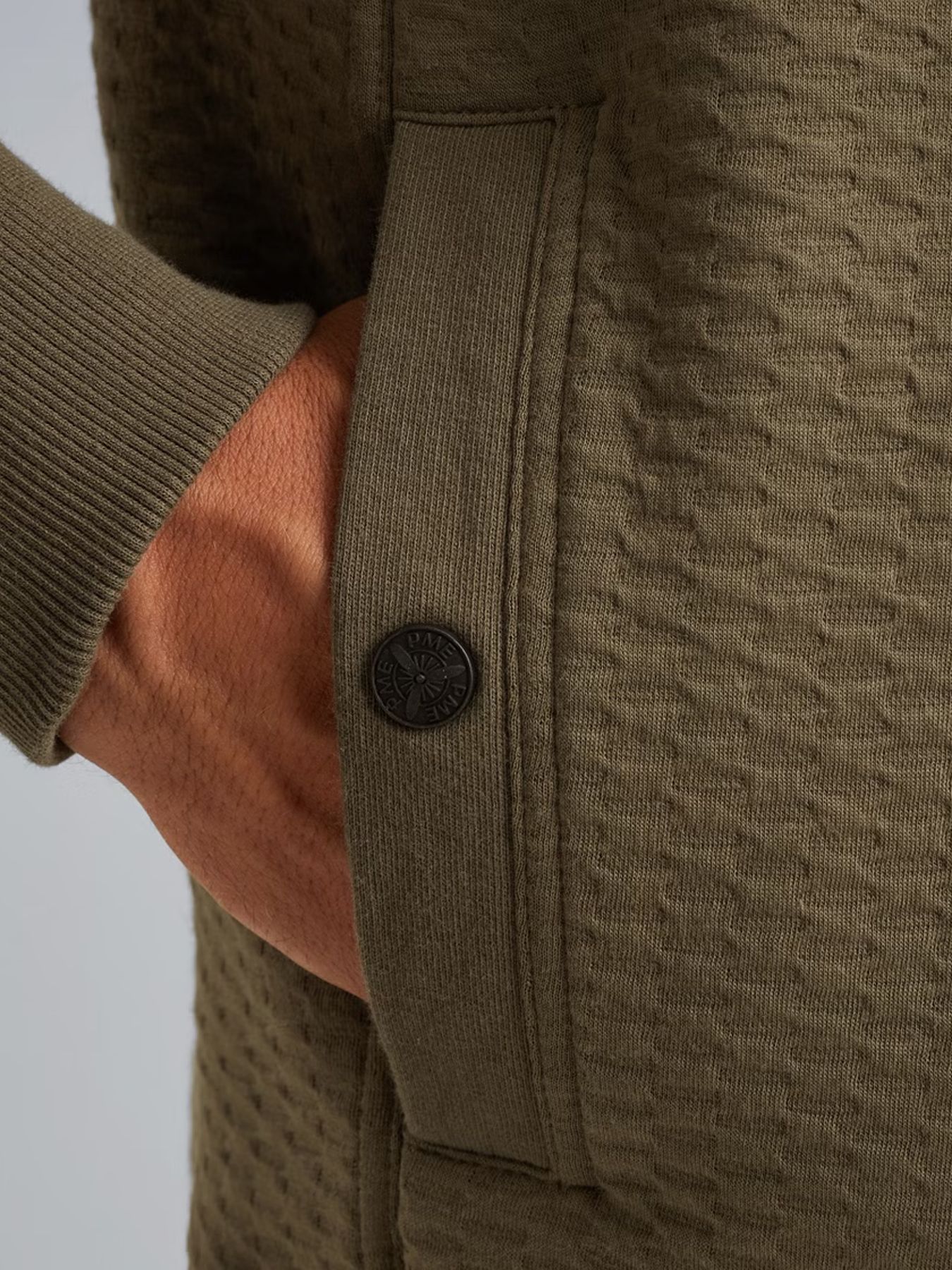 Pme Legend Zip jacket jacquard interlock swea Dusky Green 2900156375039