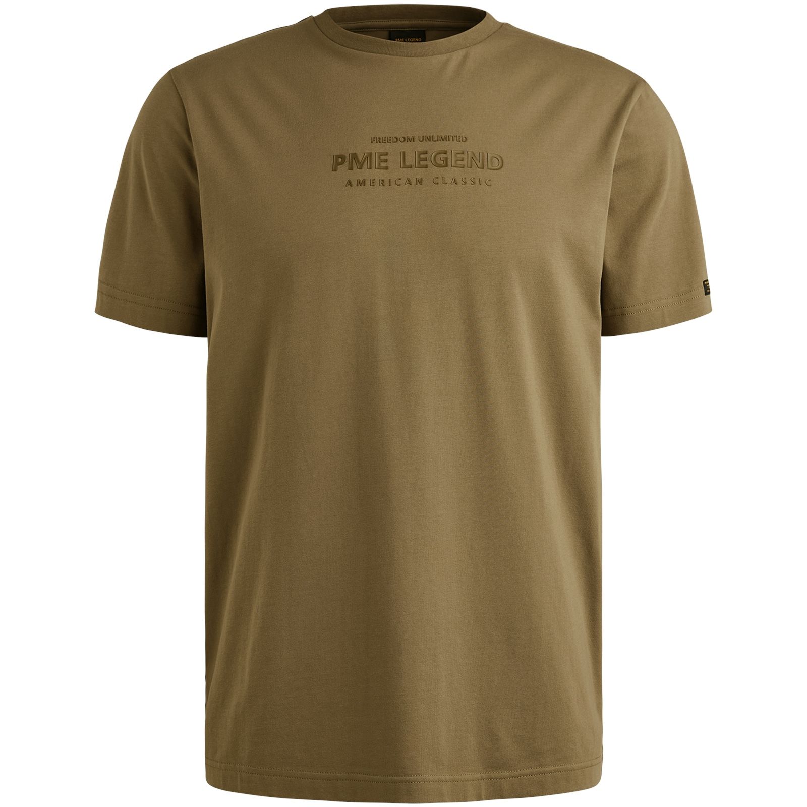 Pme Legend Short sleeve r-neck cotton elastan Dusky Green 2900156379013