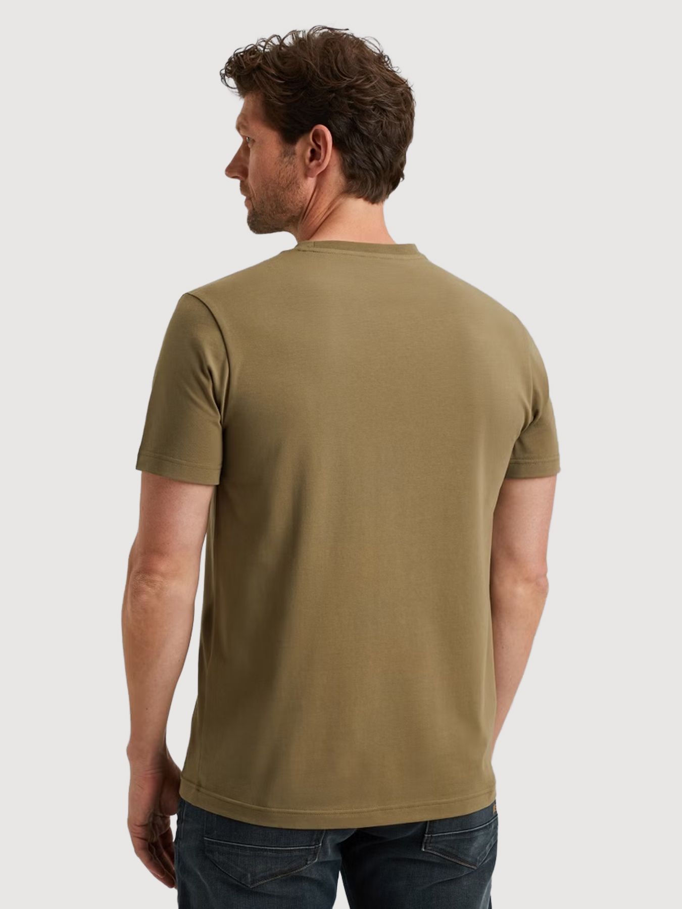 Pme Legend Short sleeve r-neck cotton elastan Dusky Green 2900156379013
