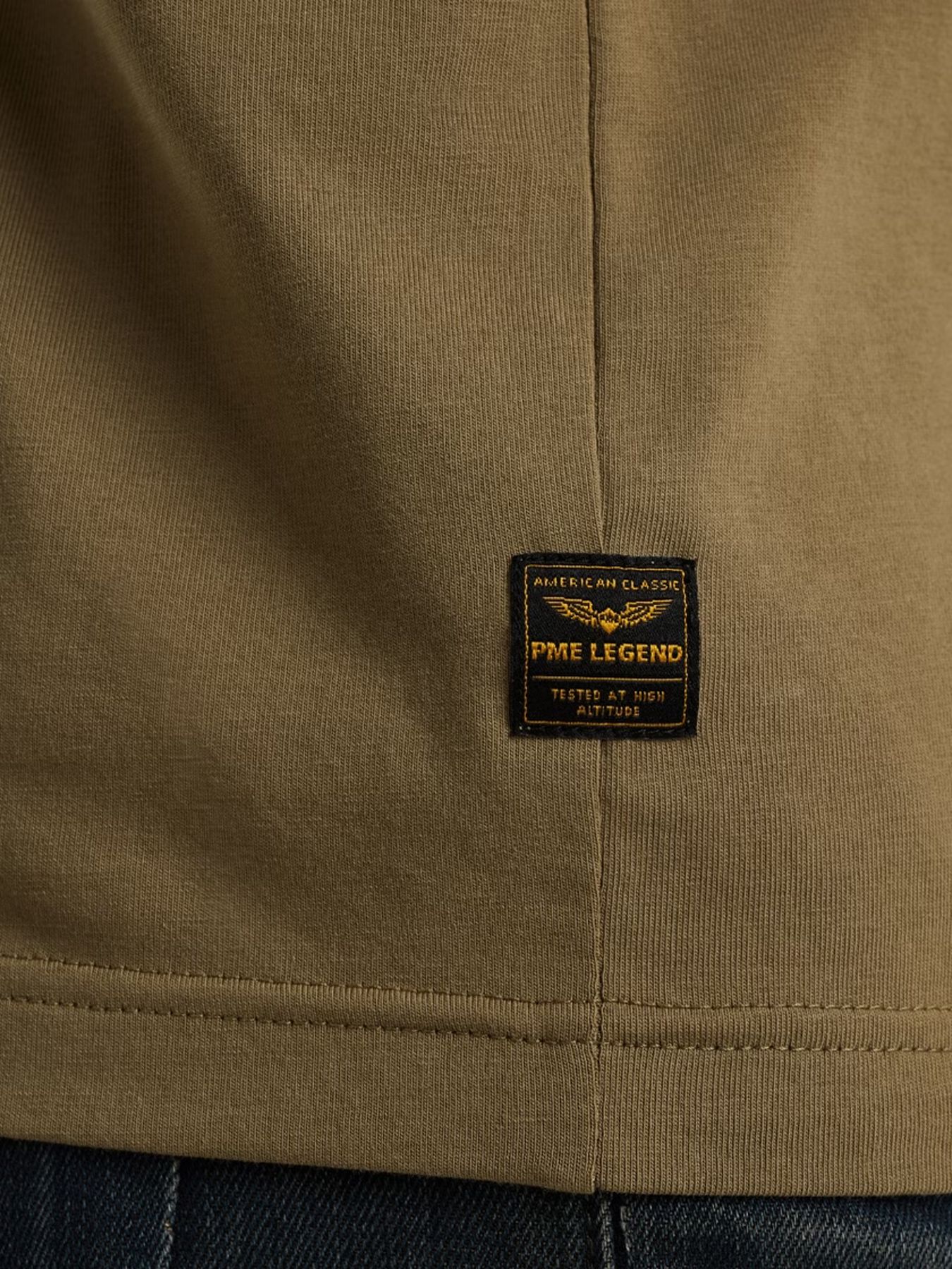 Pme Legend Short sleeve r-neck cotton elastan Dusky Green 2900156379013