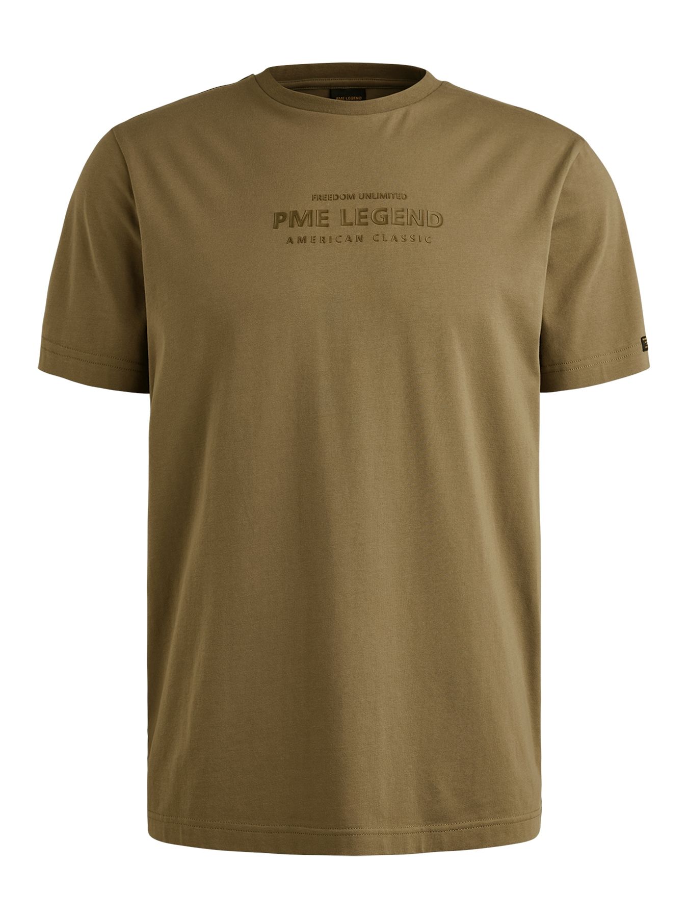 Pme Legend Short sleeve r-neck cotton elastan Dusky Green 2900156379013