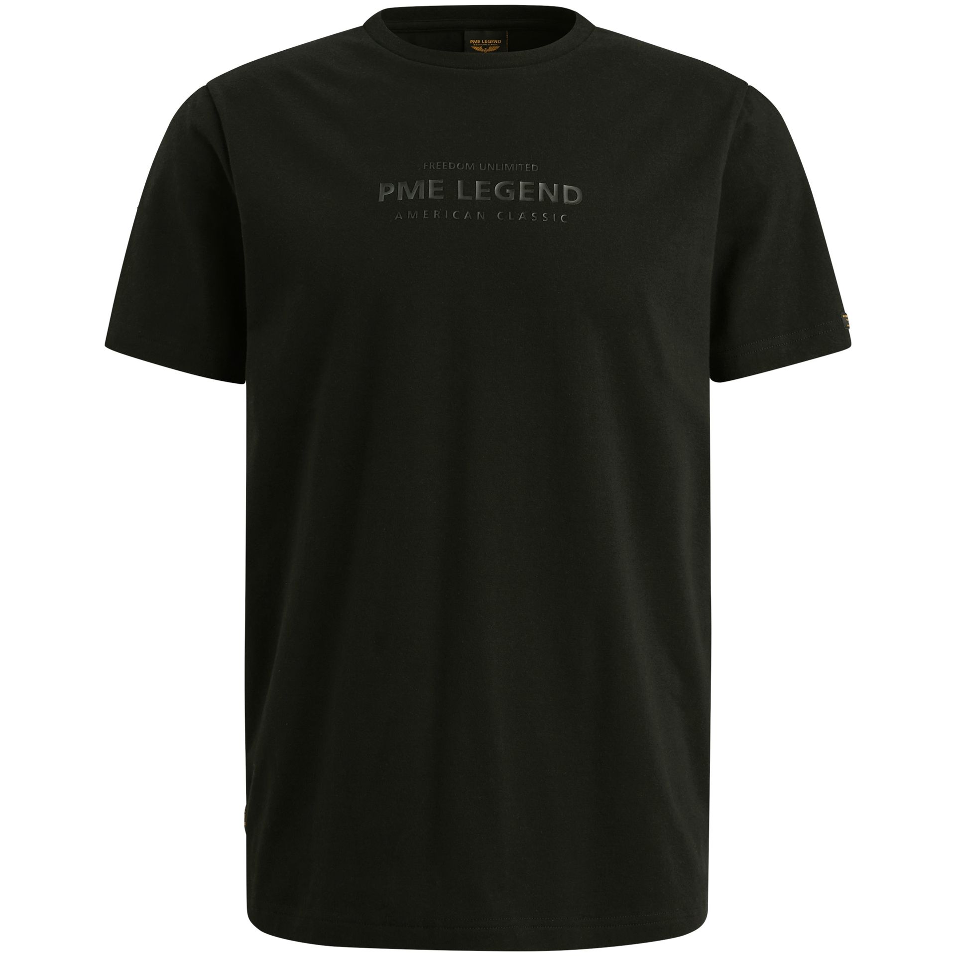 Pme Legend Short sleeve r-neck cotton elastan Black 2900156381030