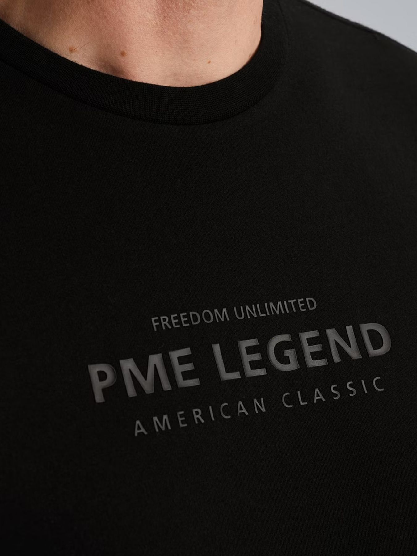 Pme Legend Short sleeve r-neck cotton elastan Black 2900156381030