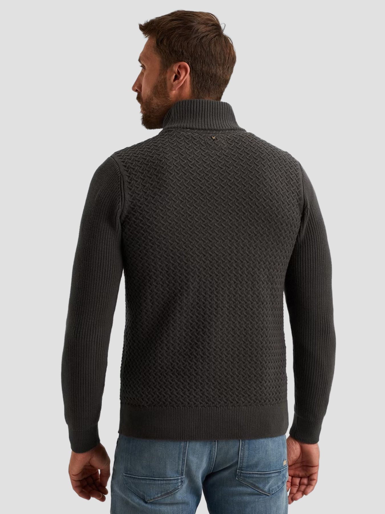 Pme Legend Half zip collar cotton mix structu Dark Grey 2900156383034