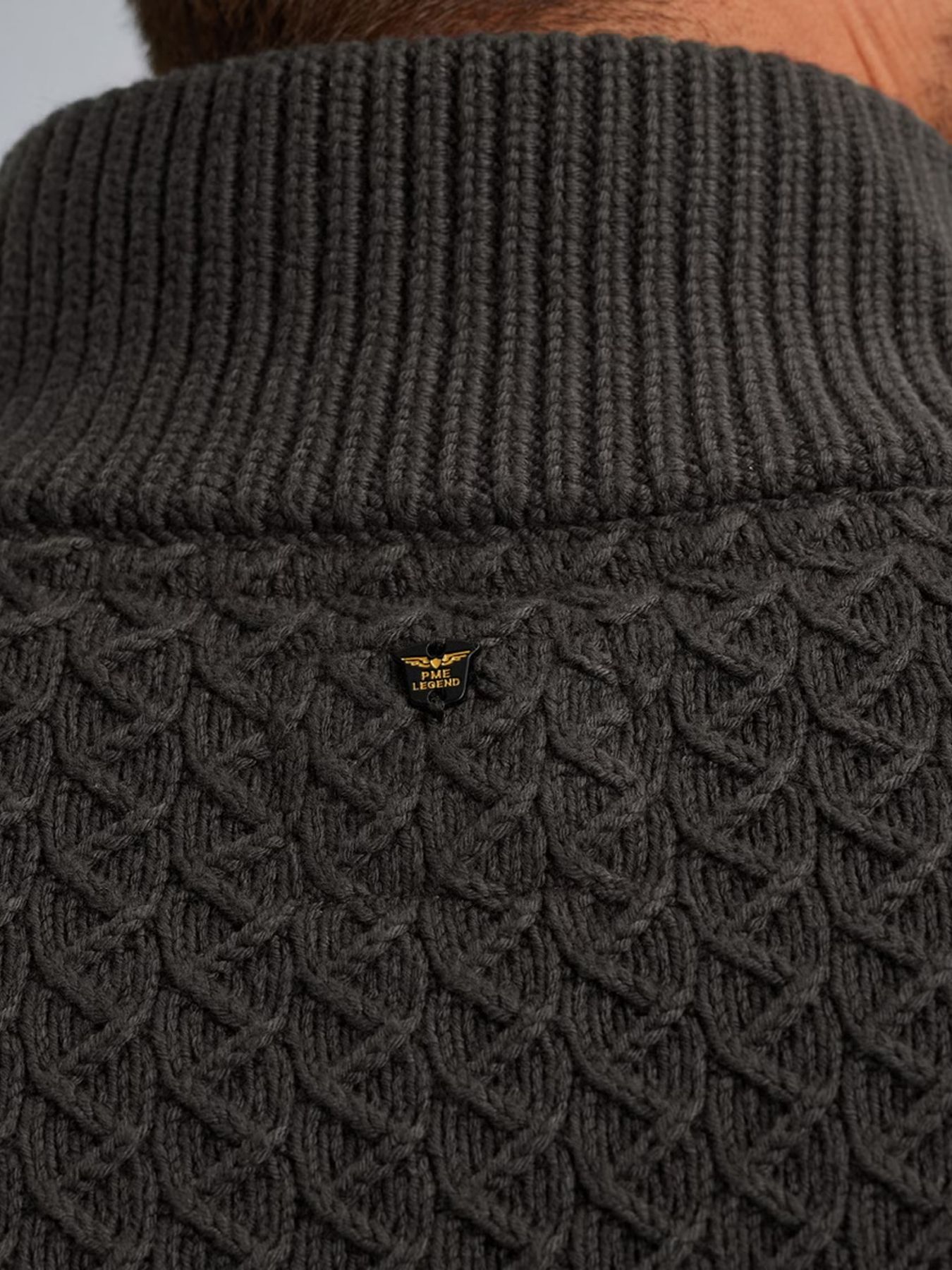 Pme Legend Half zip collar cotton mix structu Dark Grey 2900156383034