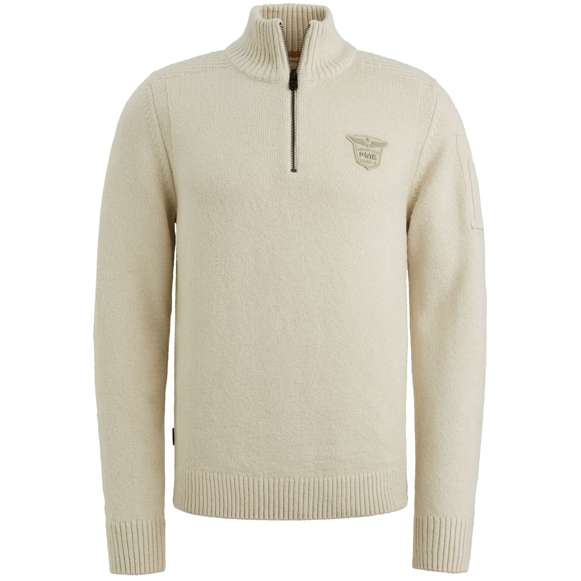 Pme Legend Half zip collar soft blend Bone White Melee 00113223-910