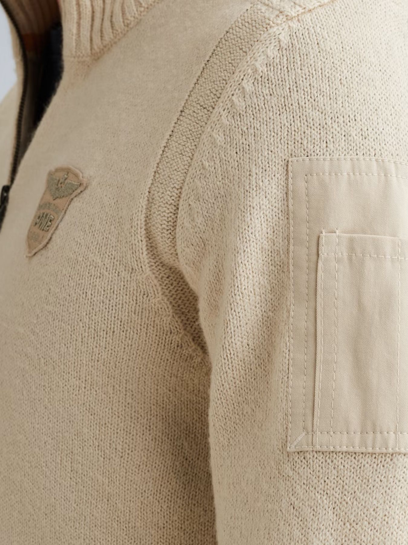 Pme Legend Half zip collar soft blend Bone White Melee 2900156385014