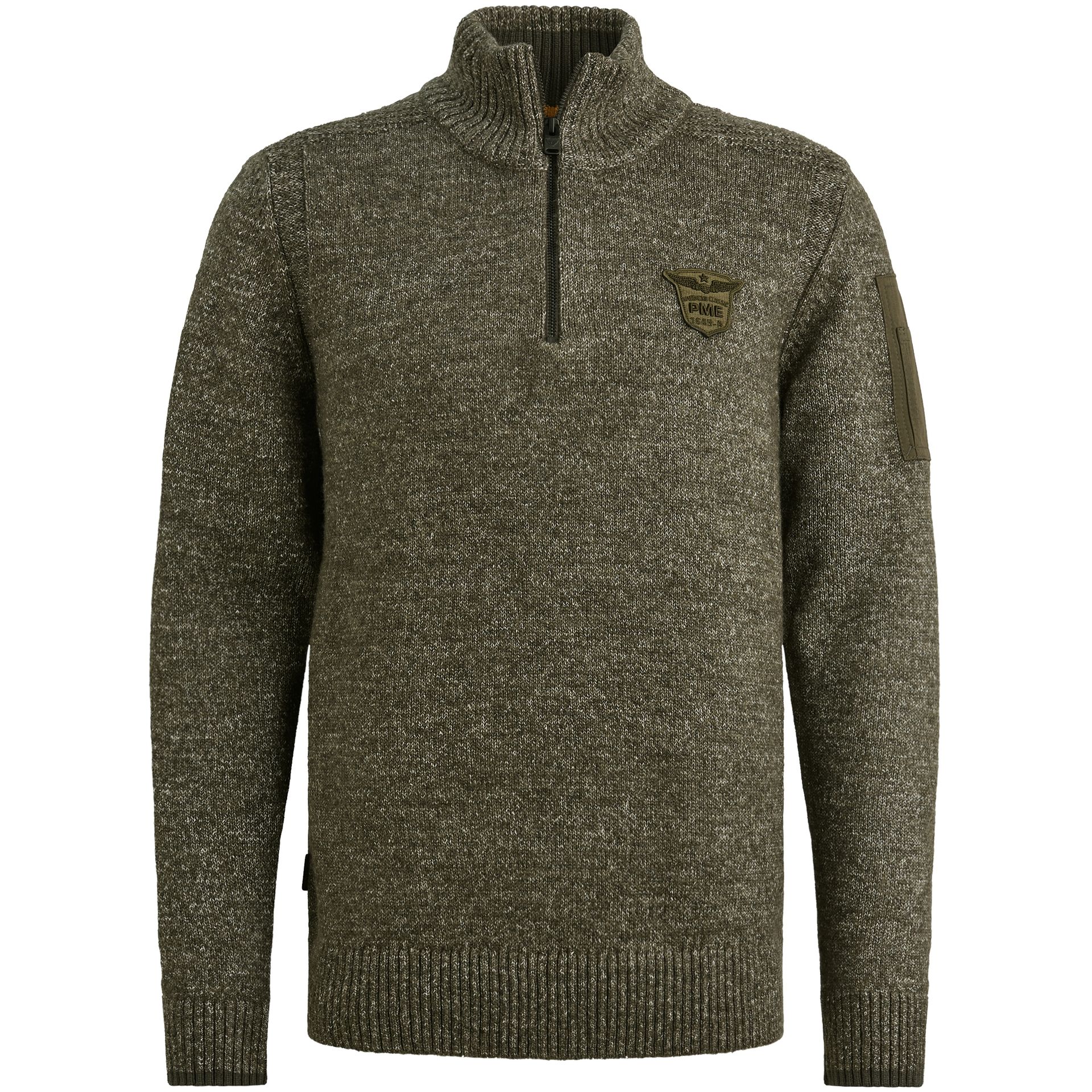 Pme Legend Half zip collar soft blend Mid Grey Melee 00113223-940