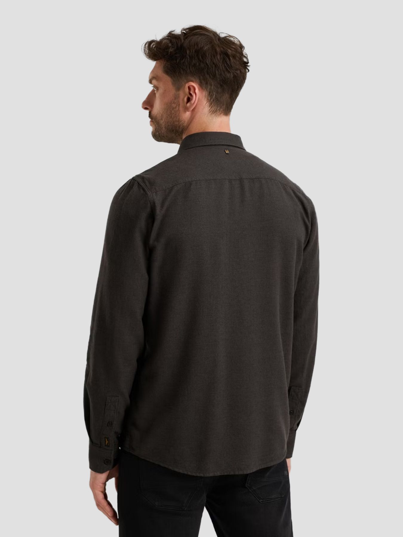 Pme Legend LONG SLEEVE SHIRT YarnDyed Grindle Jet Black 2900156392050