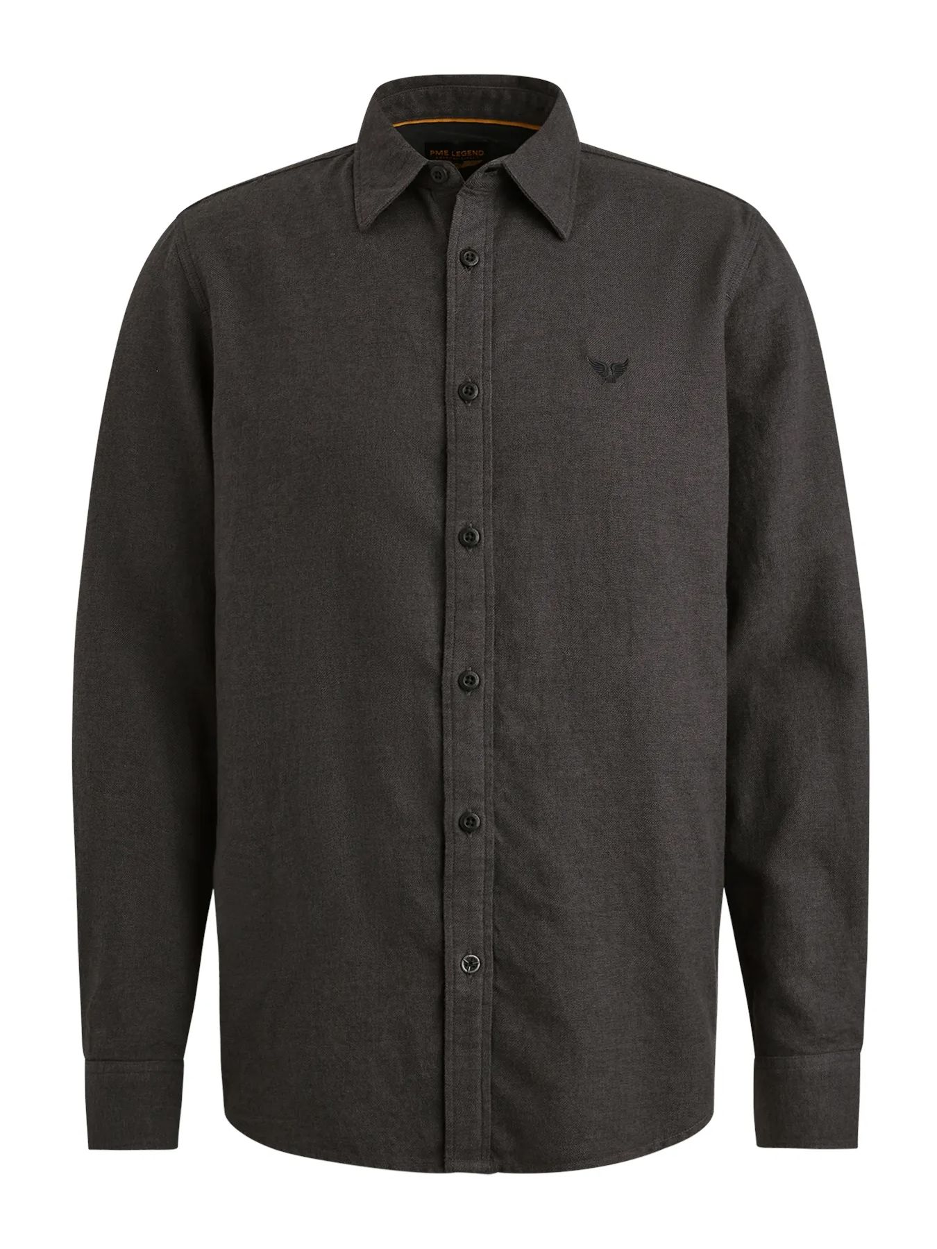 Pme Legend LONG SLEEVE SHIRT YarnDyed Grindle Jet Black 2900156392050