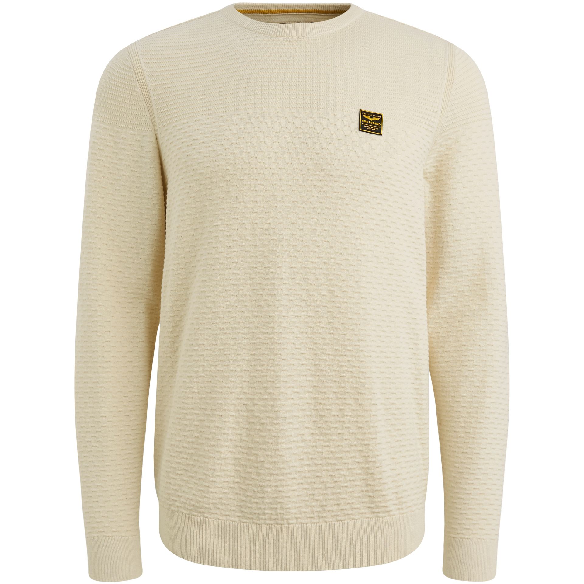 Pme Legend R-neck cotton mouline Bone White 2900156395044