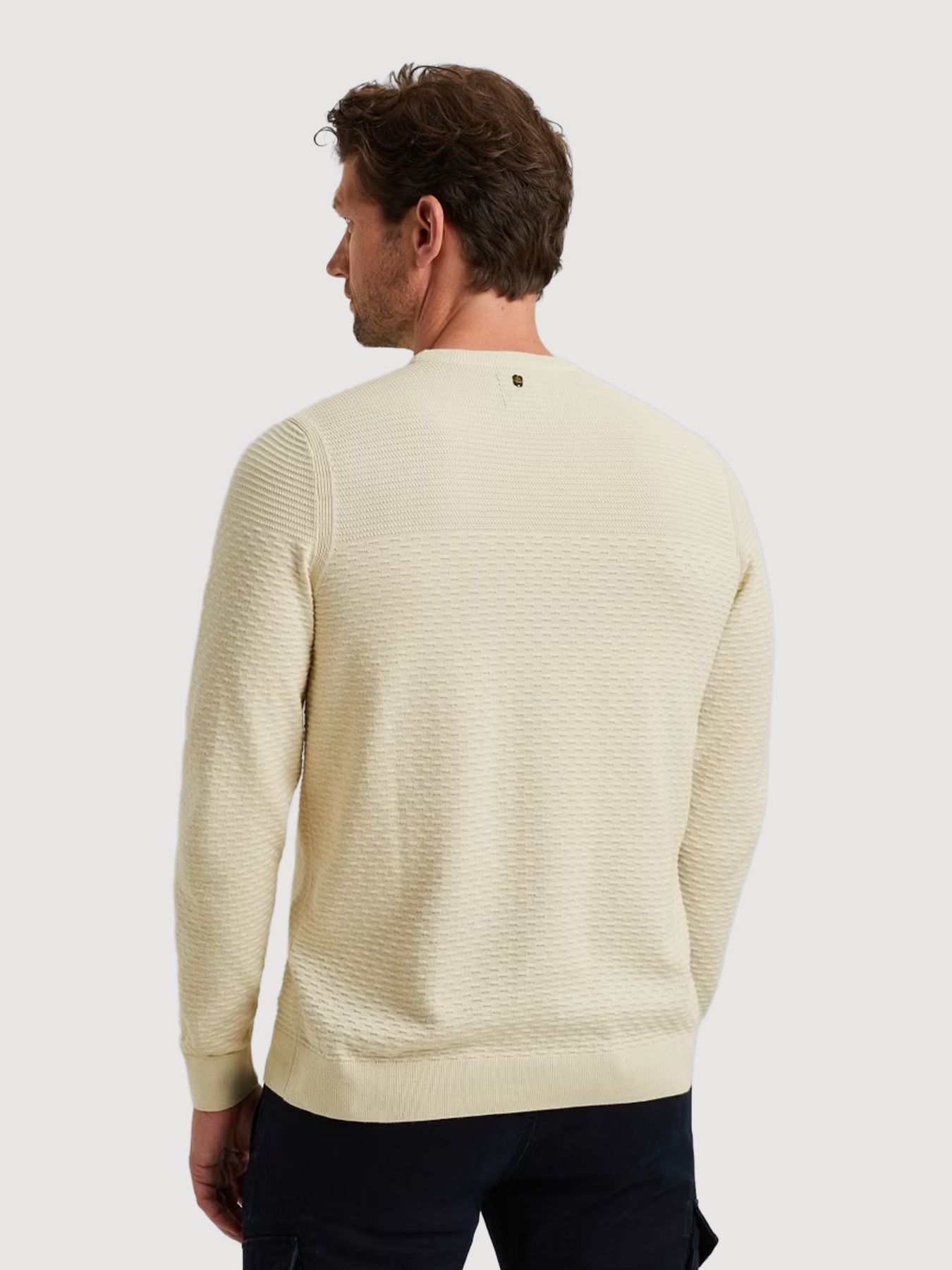 Pme Legend R-neck cotton mouline Bone White 2900156395044 Pme Legend R-neck cotton mouline Bone White 2900156395044