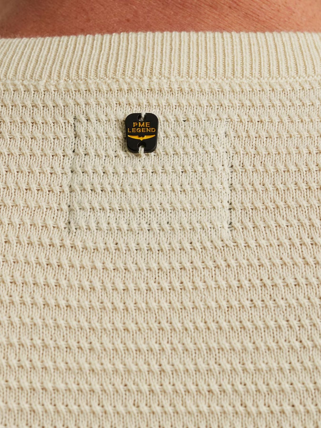 Pme Legend R-neck cotton mouline Bone White 2900156395044 Pme Legend R-neck cotton mouline Bone White 2900156395044