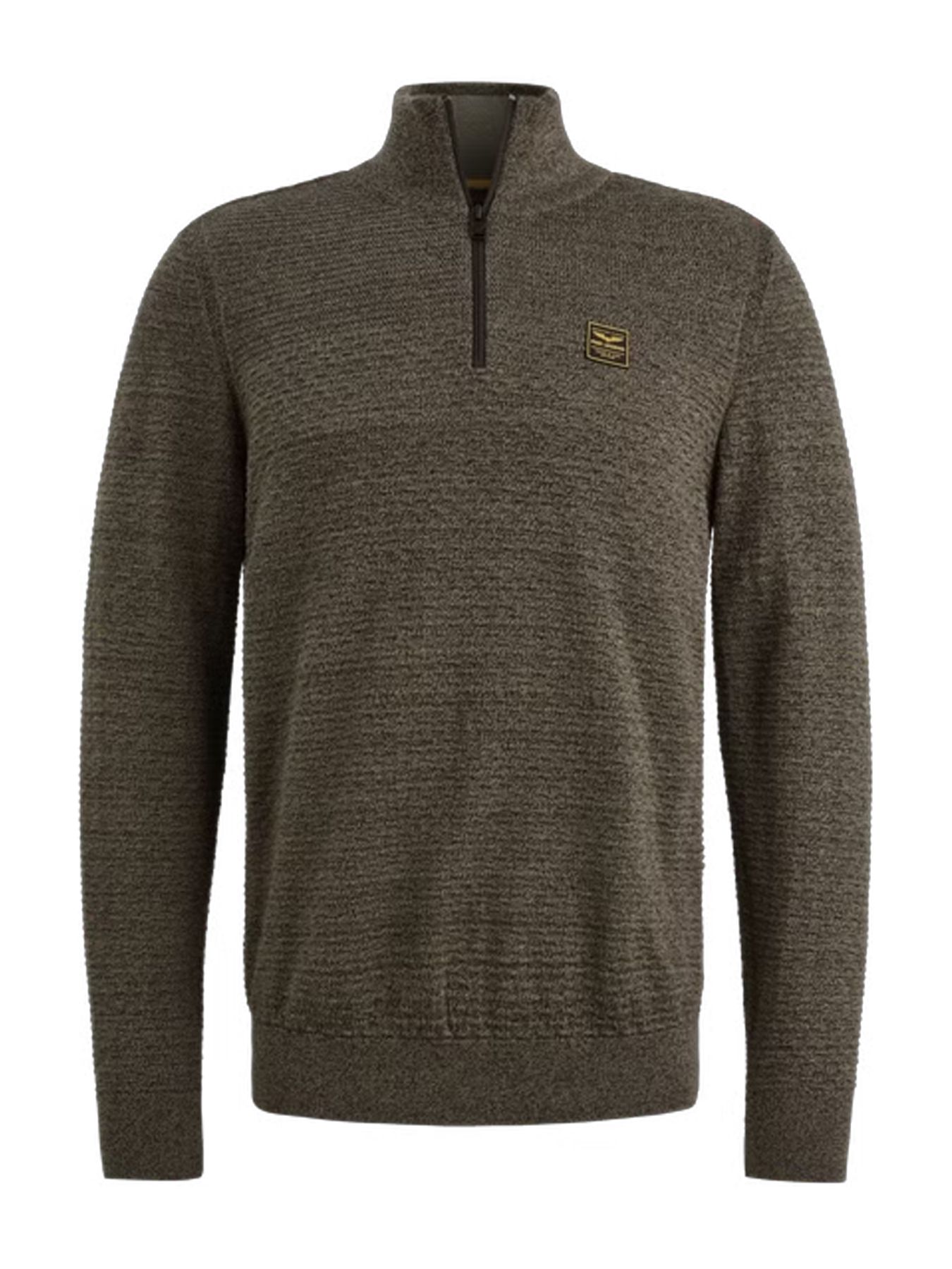 Pme Legend Half zip collar cotton mouline (or Dusky Green 2900156398014 Pme Legend Half zip collar cotton mouline (or Dusky Green 2900156398014