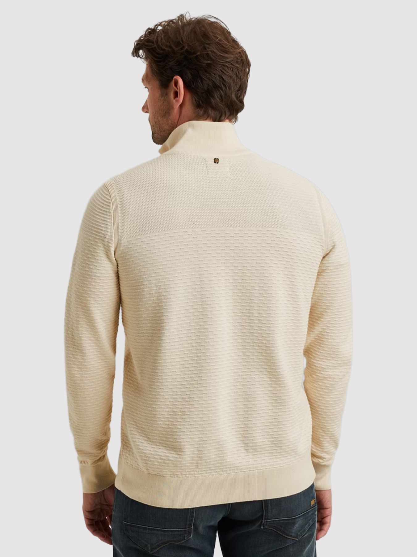 Pme Legend Half zip collar cotton mouline (or Bone White 2900156399042 Pme Legend Half zip collar cotton mouline (or Bone White 2900156399042