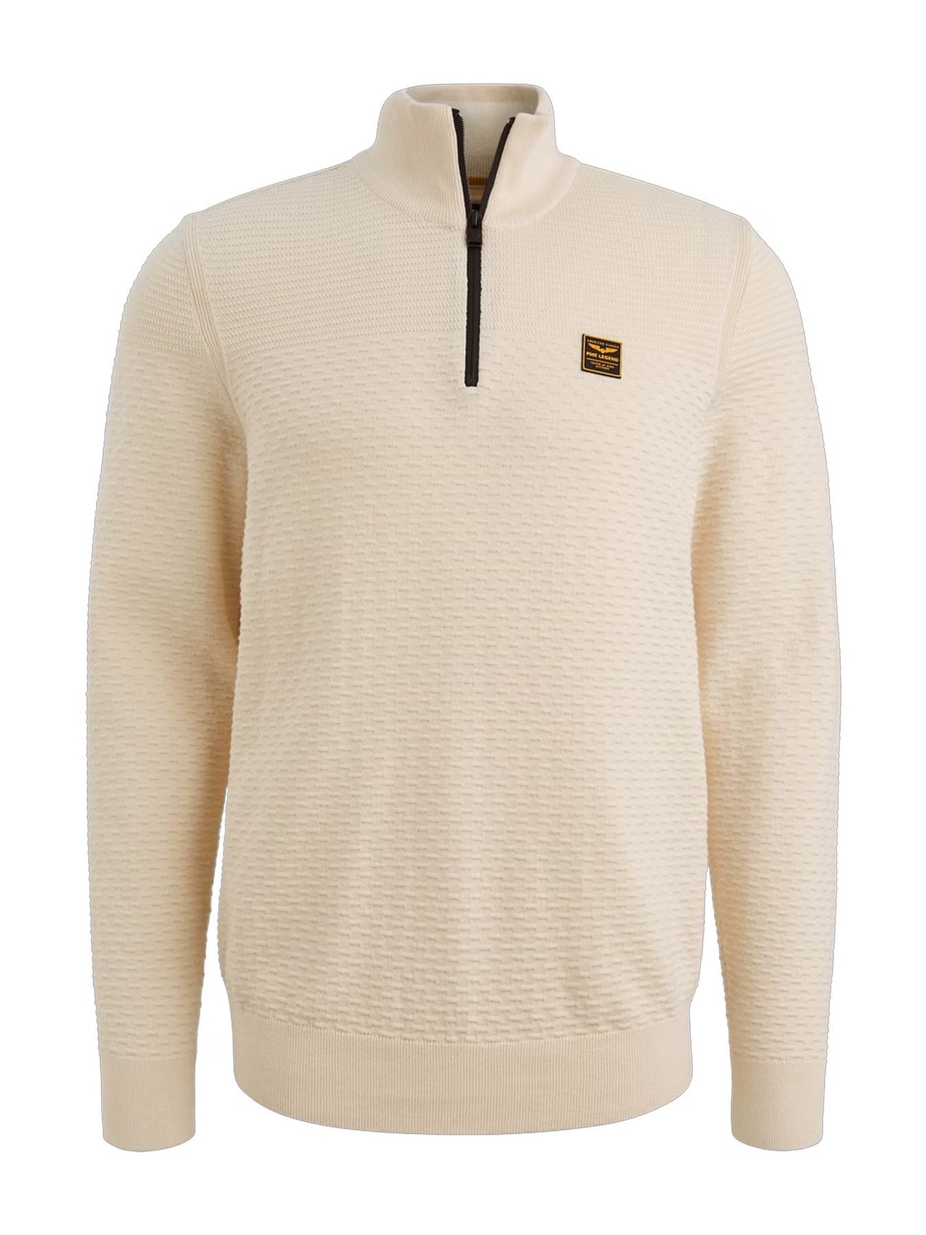 Pme Legend Half zip collar cotton mouline (or Bone White 2900156399042 Pme Legend Half zip collar cotton mouline (or Bone White 2900156399042