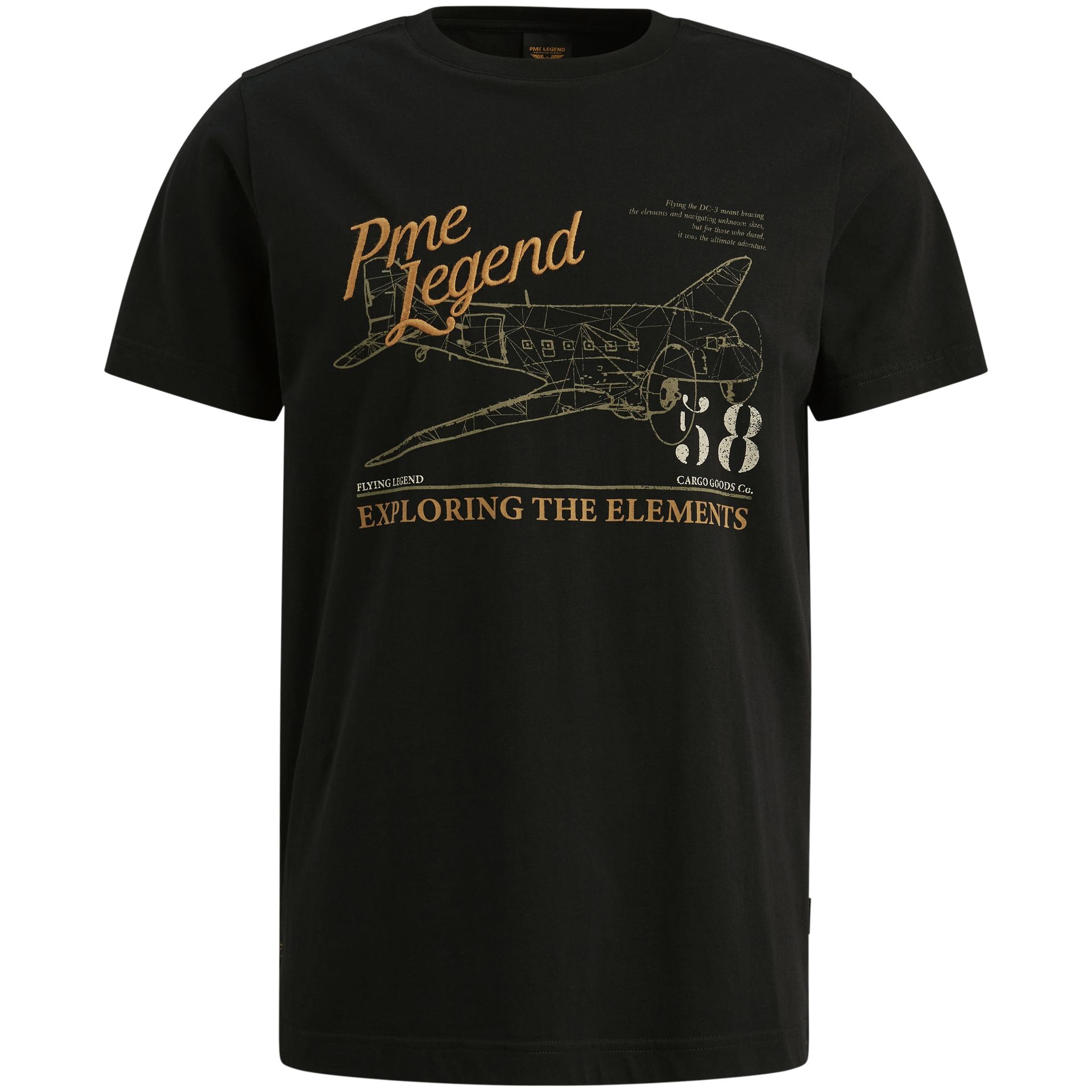 Pme Legend Short sleeve r-neck single jersey Black 00113230-999