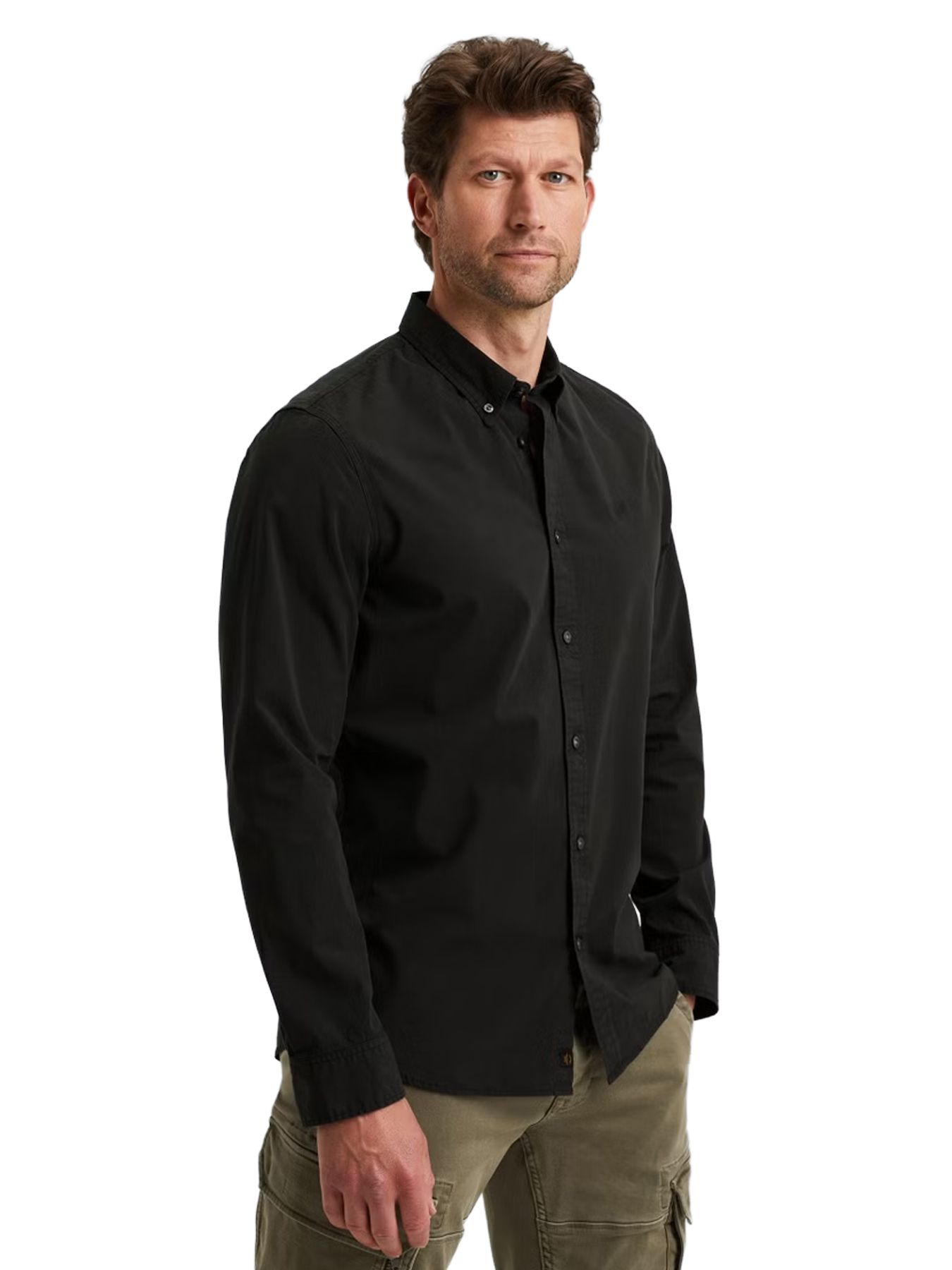 Pme Legend LONG SLEEVE SHIRT Satin Jersey Black 00113231-999