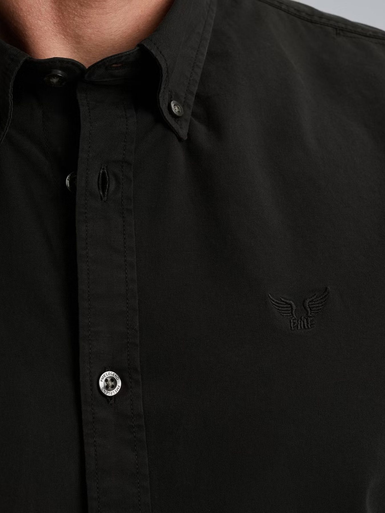 Pme Legend LONG SLEEVE SHIRT Satin Jersey Black 2900156404029