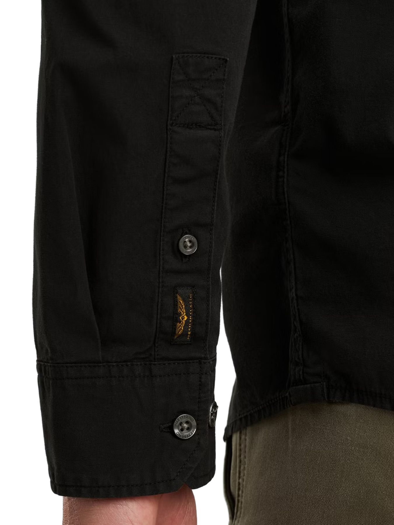 Pme Legend LONG SLEEVE SHIRT Satin Jersey Black 2900156404029