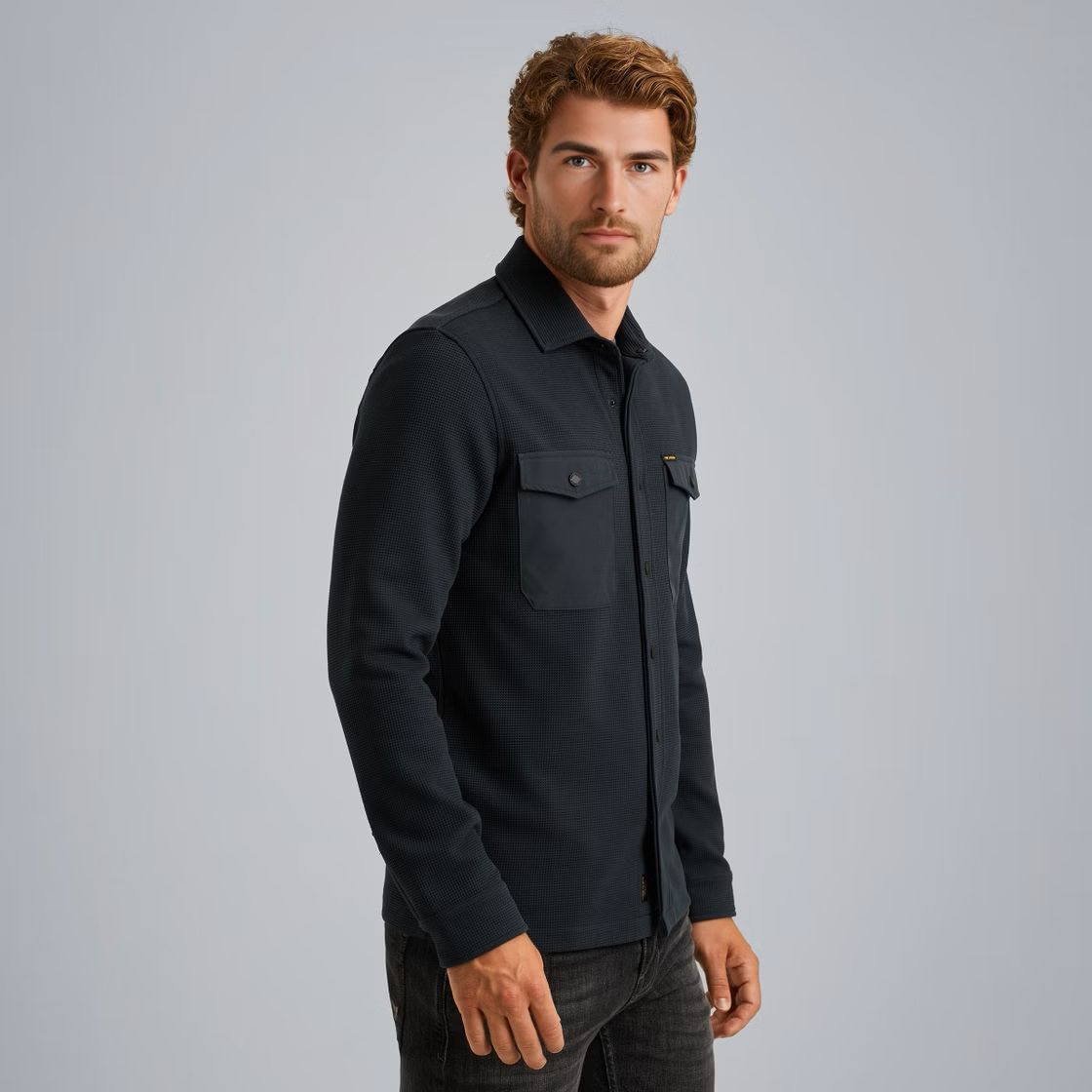 Pme Legend LONG SLEEVE SHIRT Waffle Jersey Carbon 2900156406016