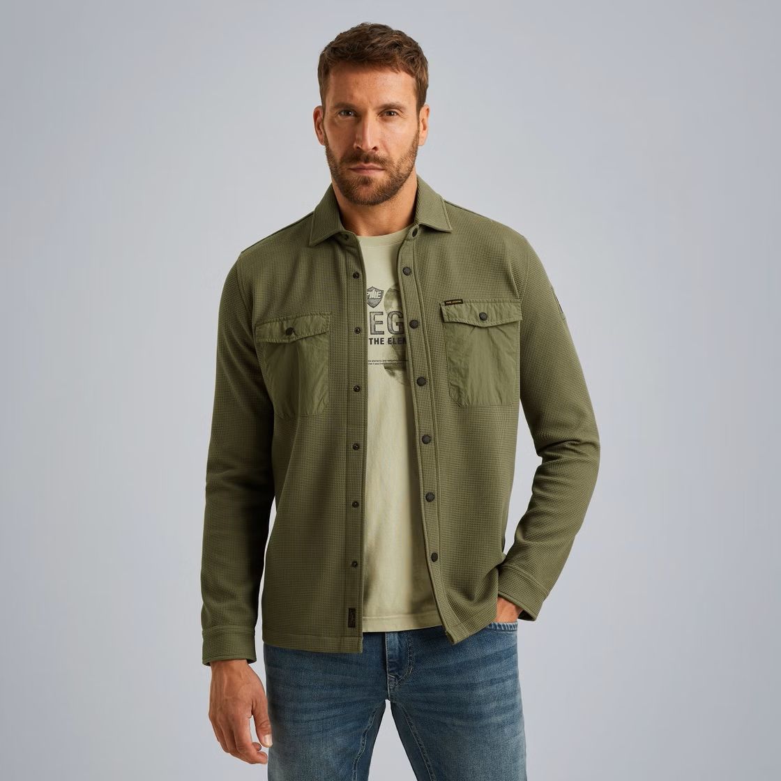 Pme Legend LONG SLEEVE SHIRT Waffle Jersey Four Leaf Clover 00113232-6213