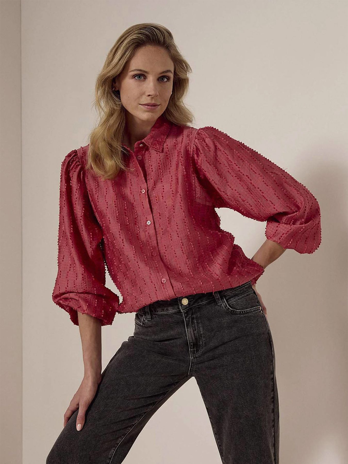 Tramontana Fancy Embroidered Blouse Rosewood 004510 2900156421040